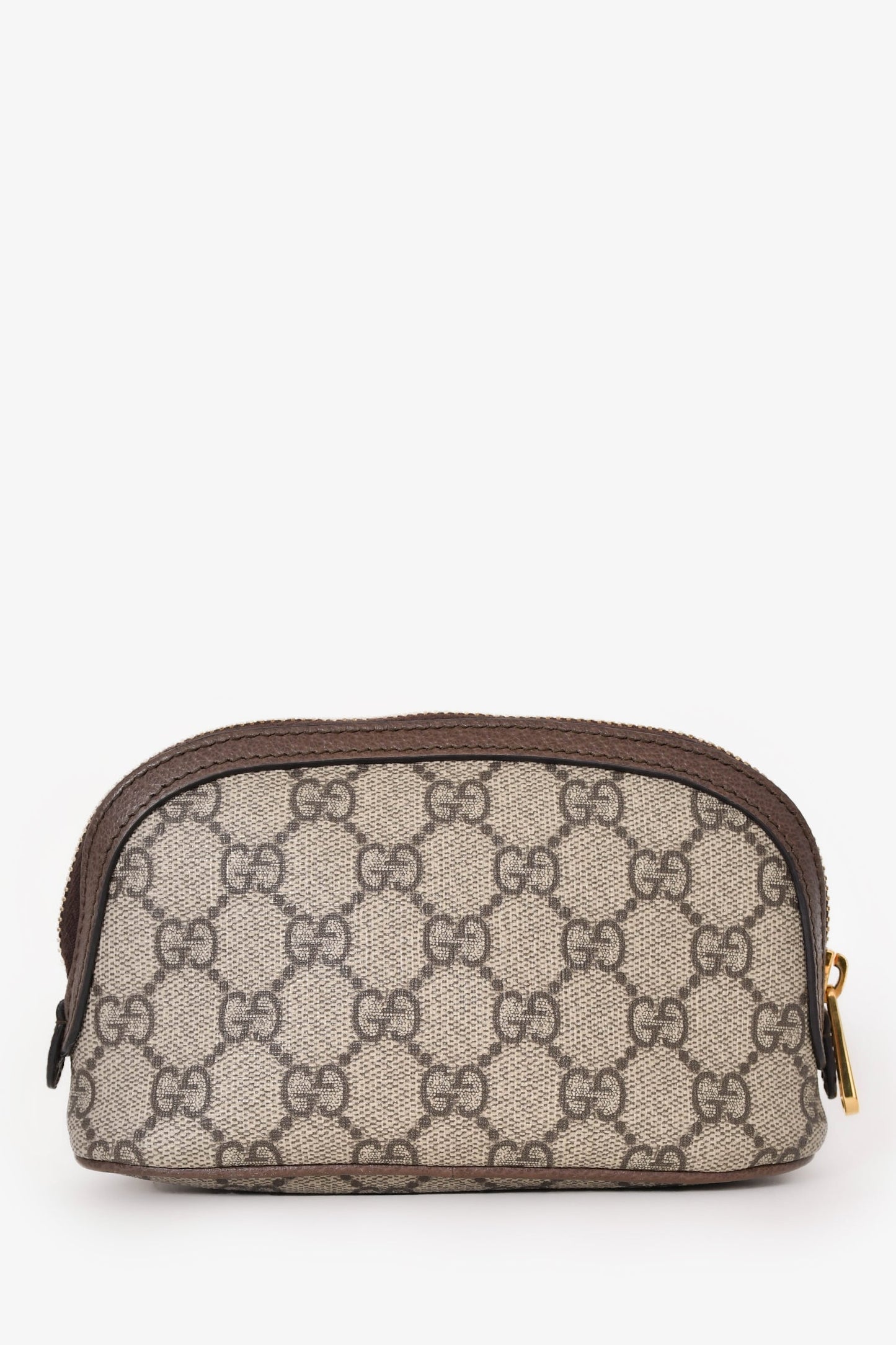 Gucci Beige/Brown Canvas/Leather Trim GG Ophidia Cosmetic Pouch
