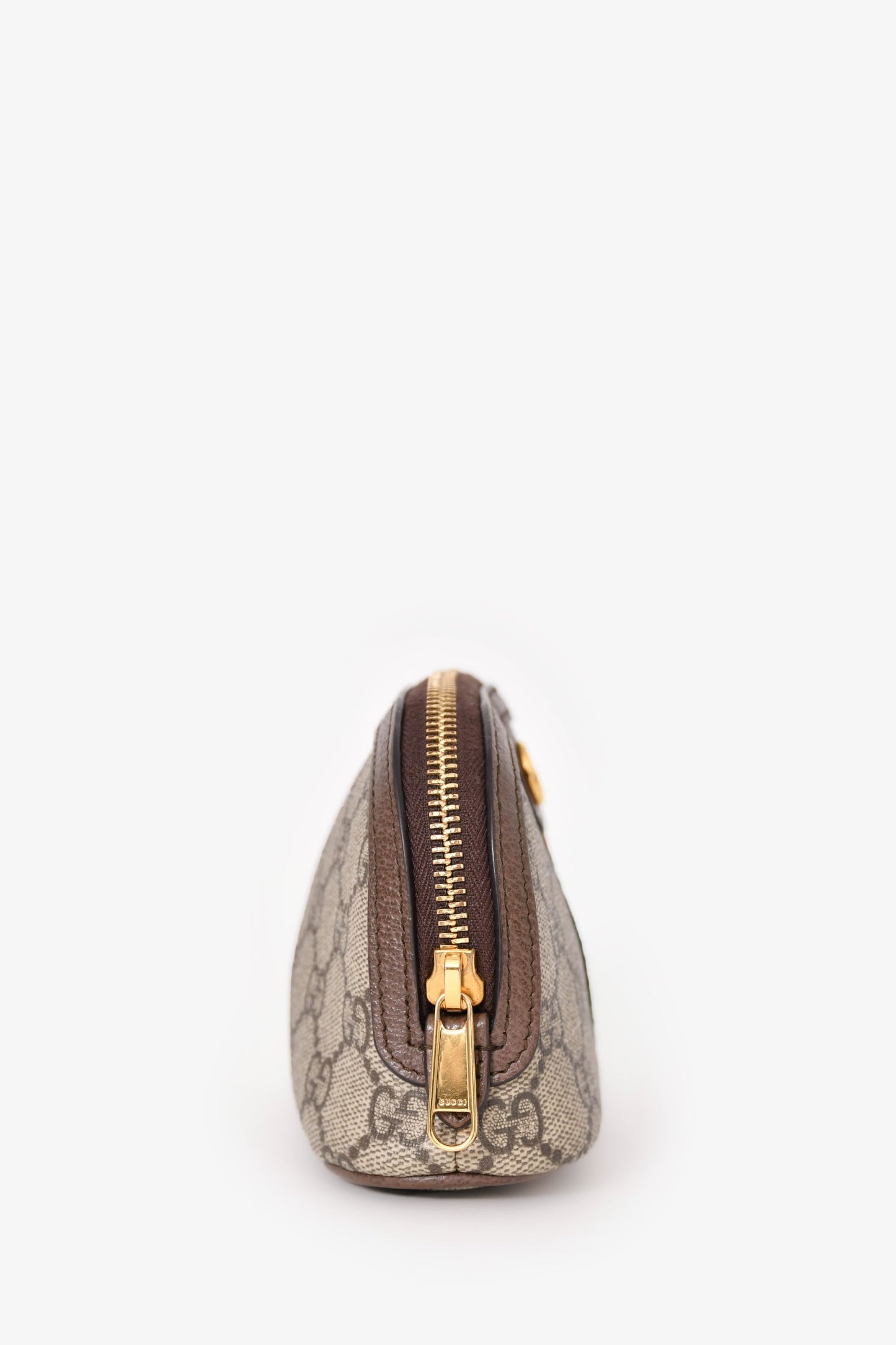 Gucci Beige/Brown Canvas/Leather Trim GG Ophidia Cosmetic Pouch