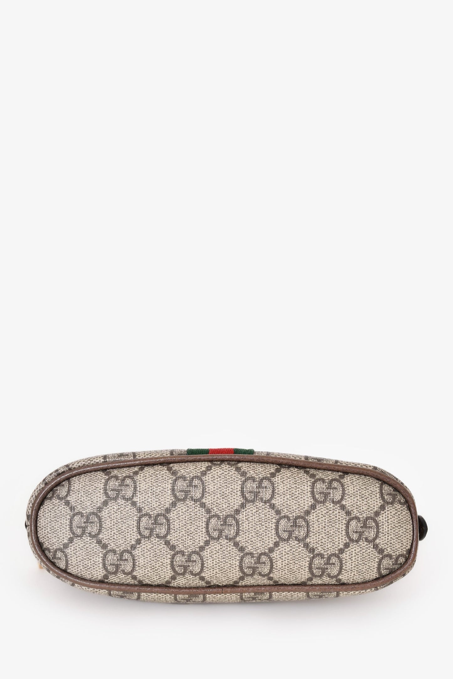 Gucci Beige/Brown Canvas/Leather Trim GG Ophidia Cosmetic Pouch