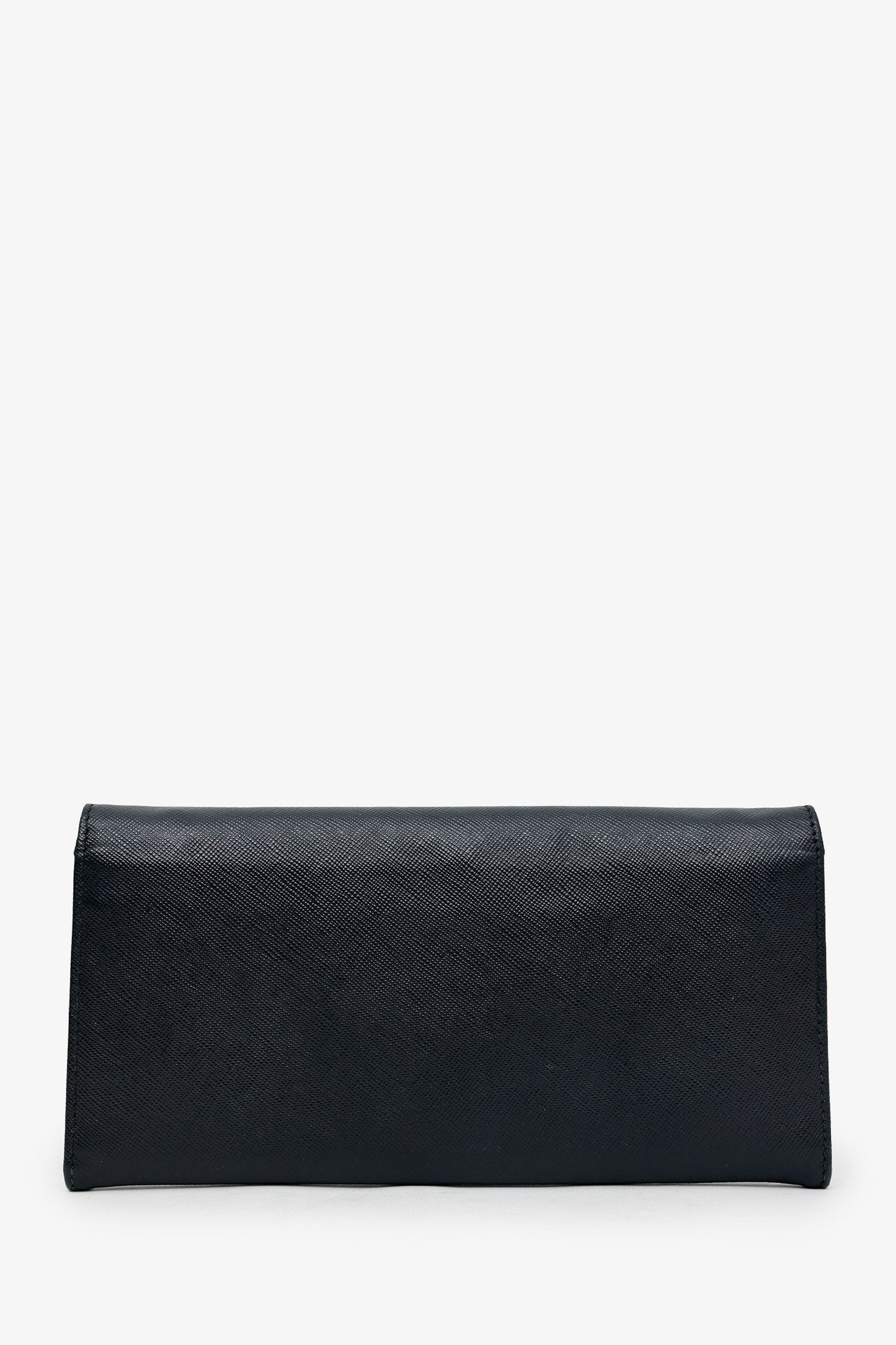Prada Black Saffiano Leather Wallet on Chain