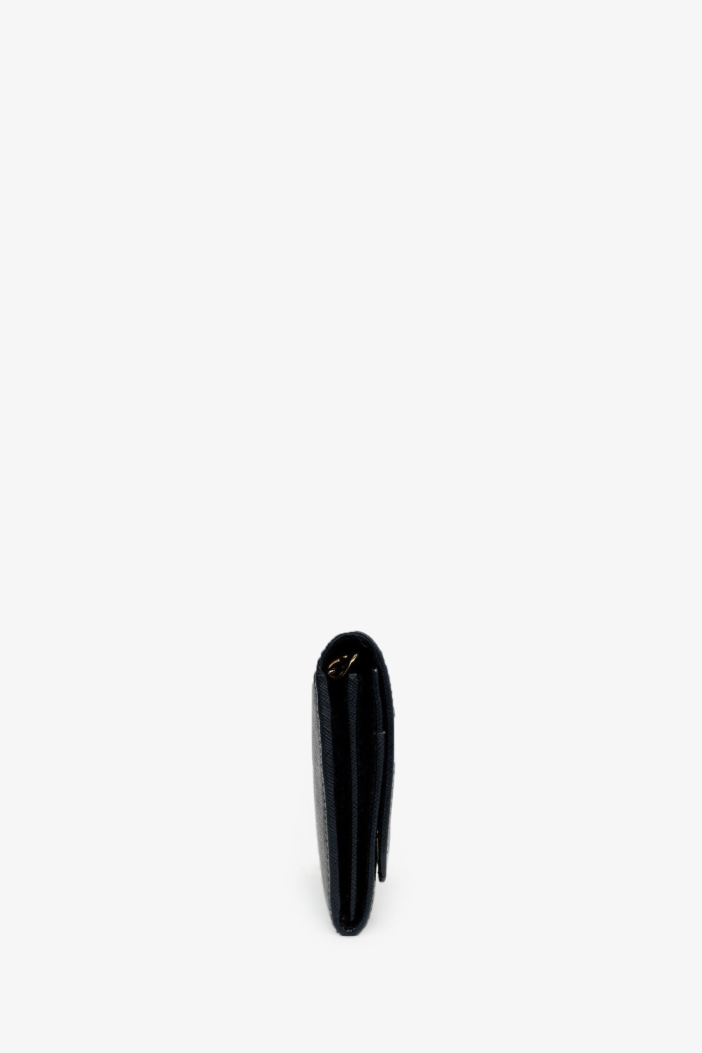 Prada Black Saffiano Leather Wallet on Chain