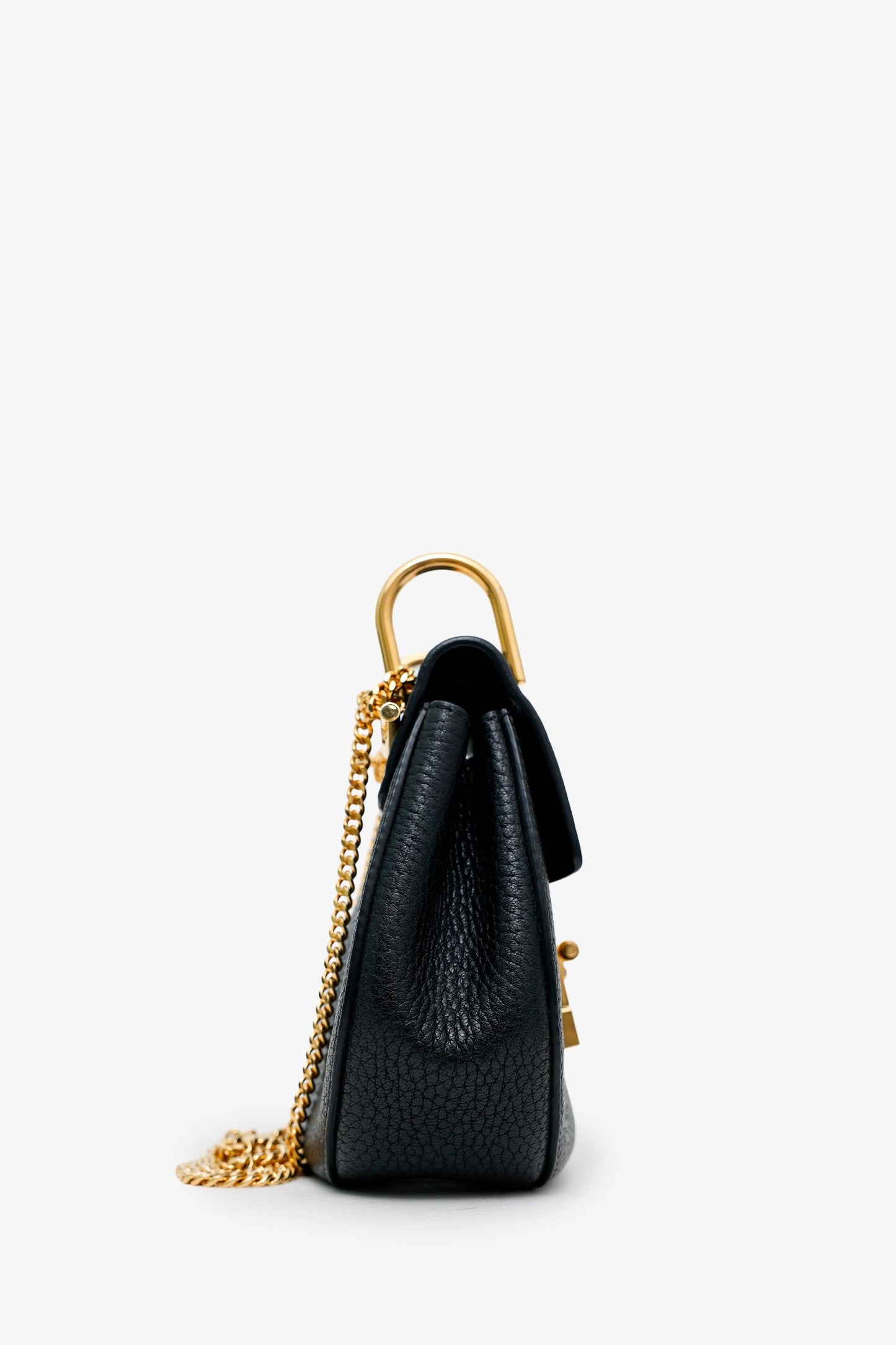 Chloe Black Leather 'Drew' Crossbody Bag