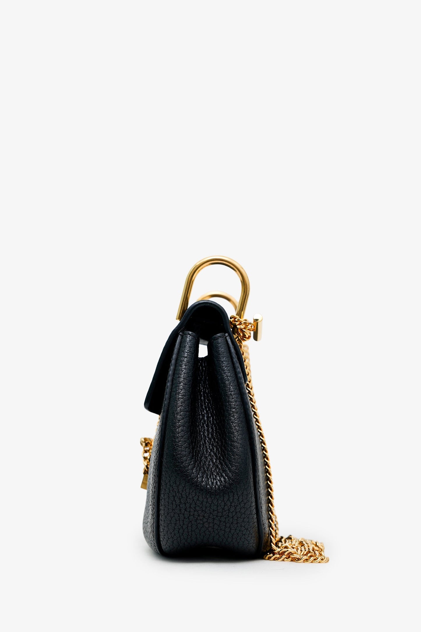 Chloe Black Leather 'Drew' Crossbody Bag