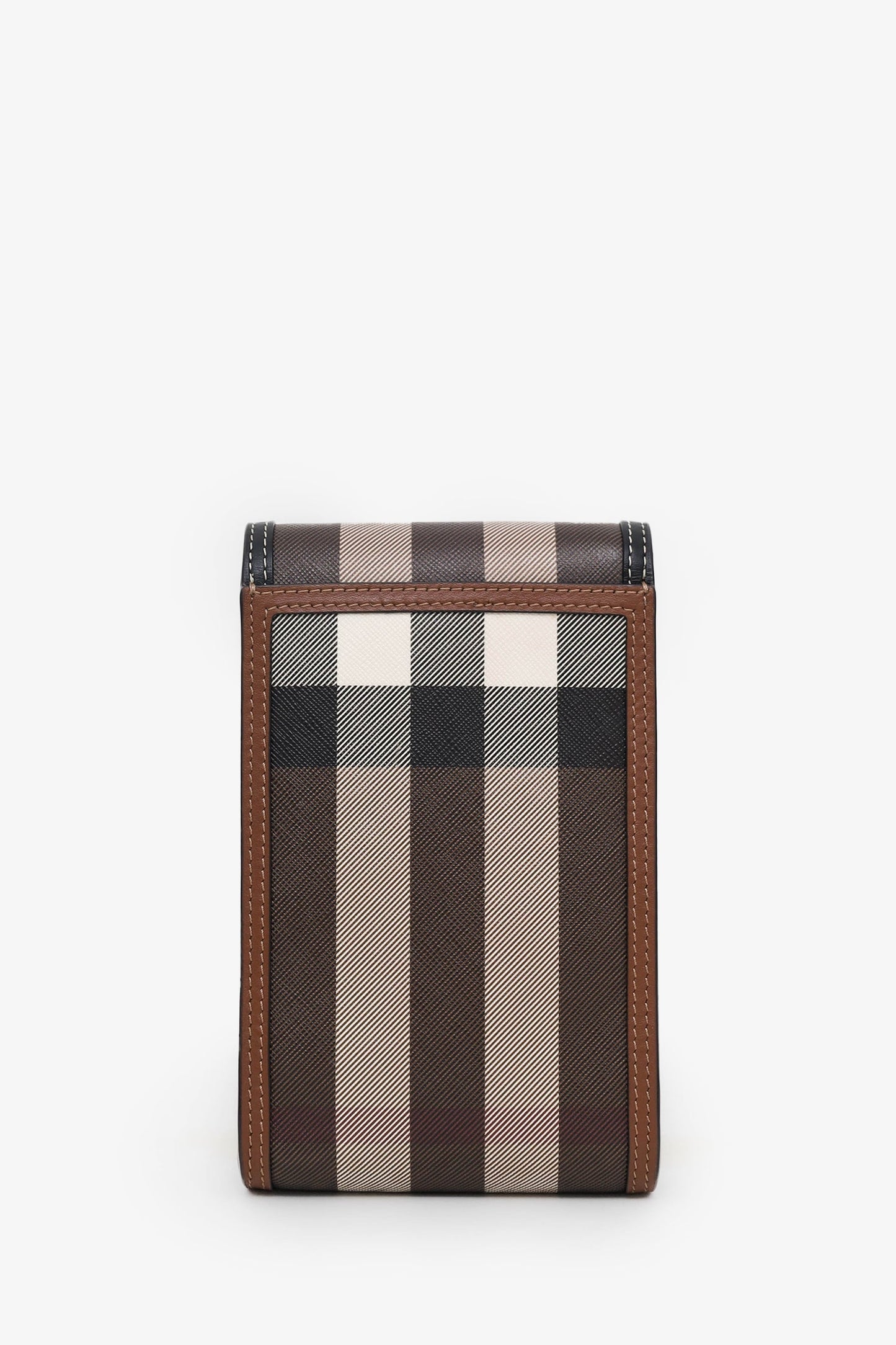 Burberry Brown Elizabeth Check Phone Pouch Shoulder Bag