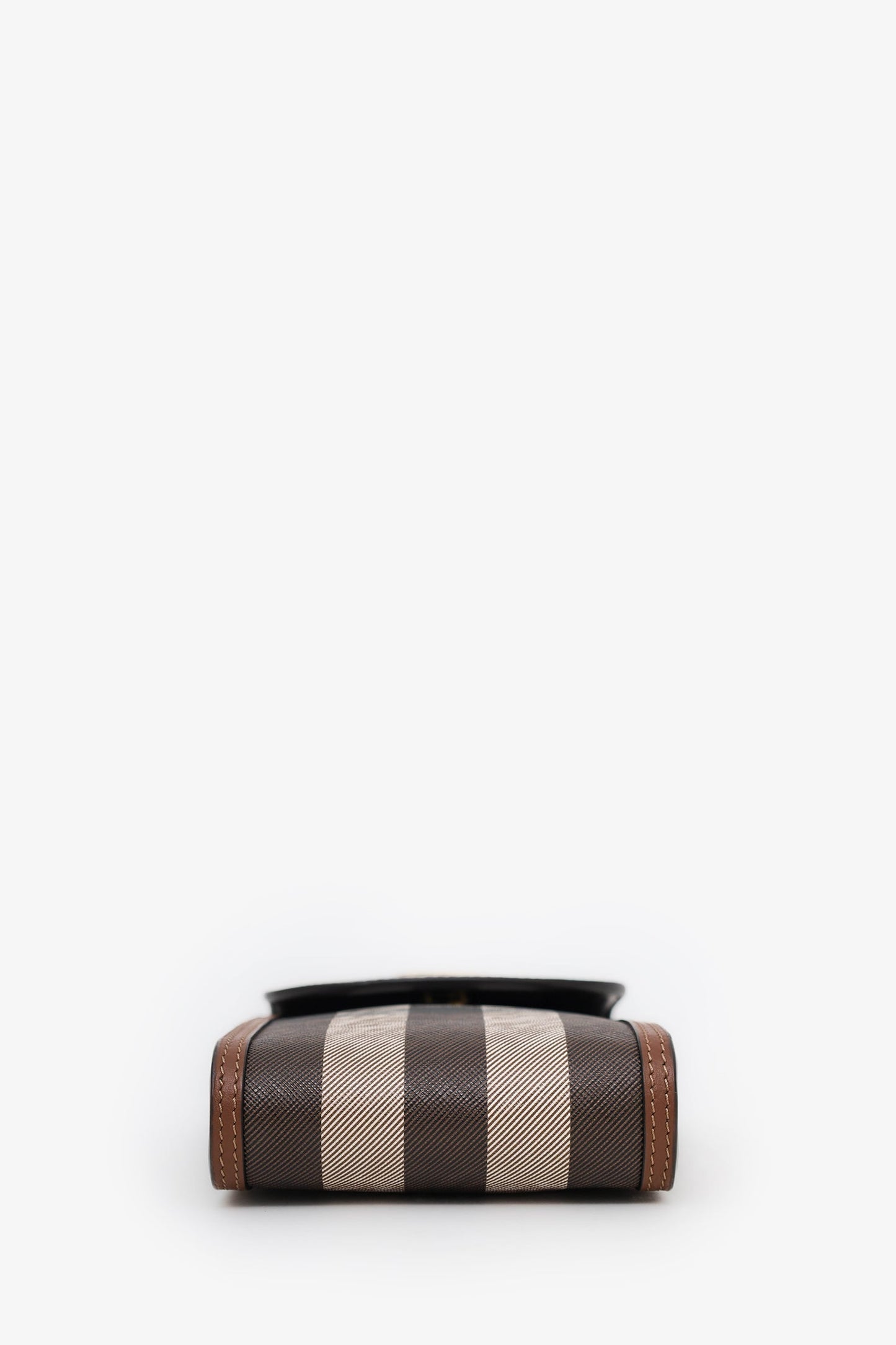 Burberry Brown Elizabeth Check Phone Pouch Shoulder Bag