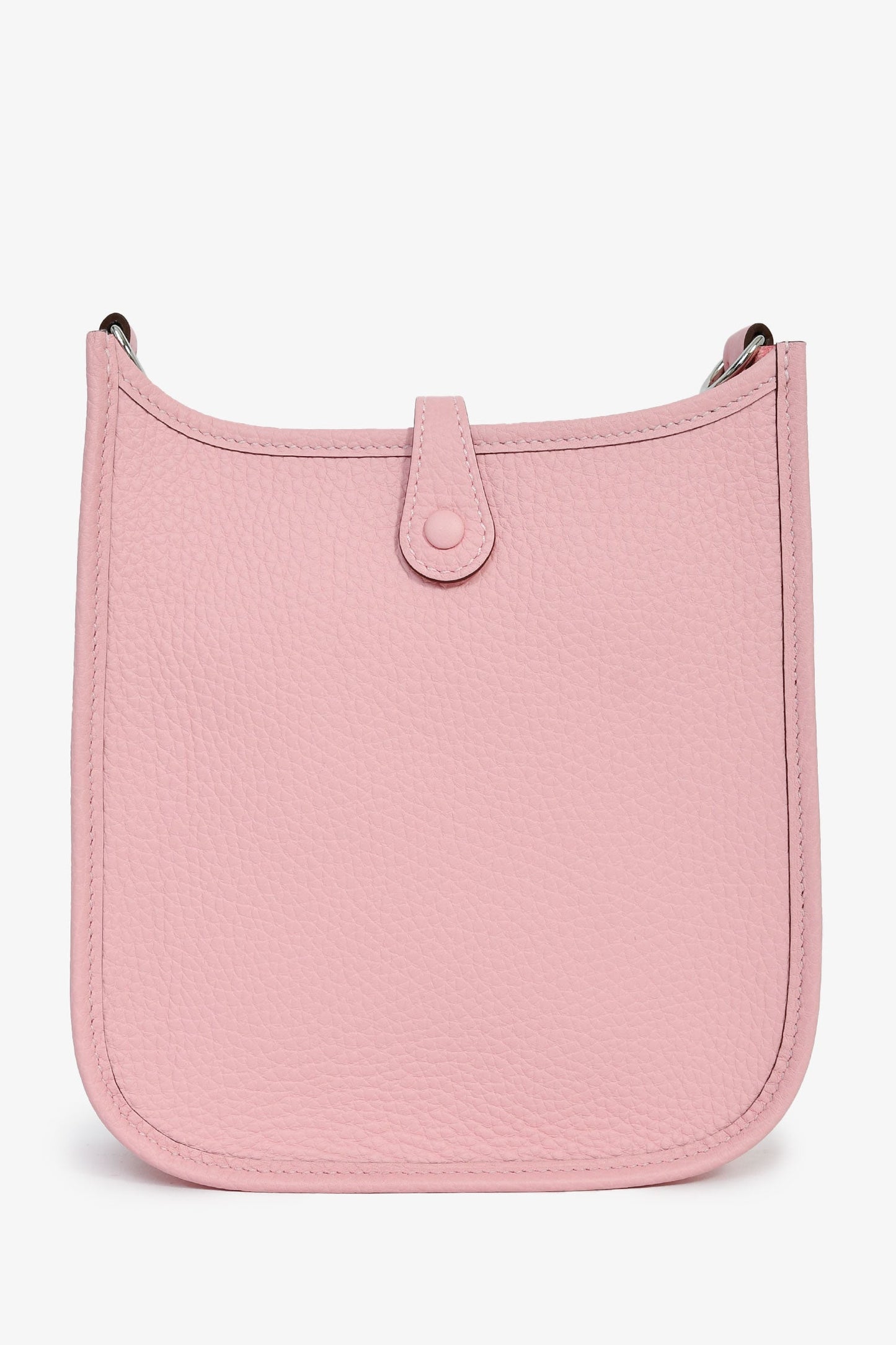 Hermès 2025 Rose Sakura Clemence Leather Evelyne TPM Crossbody