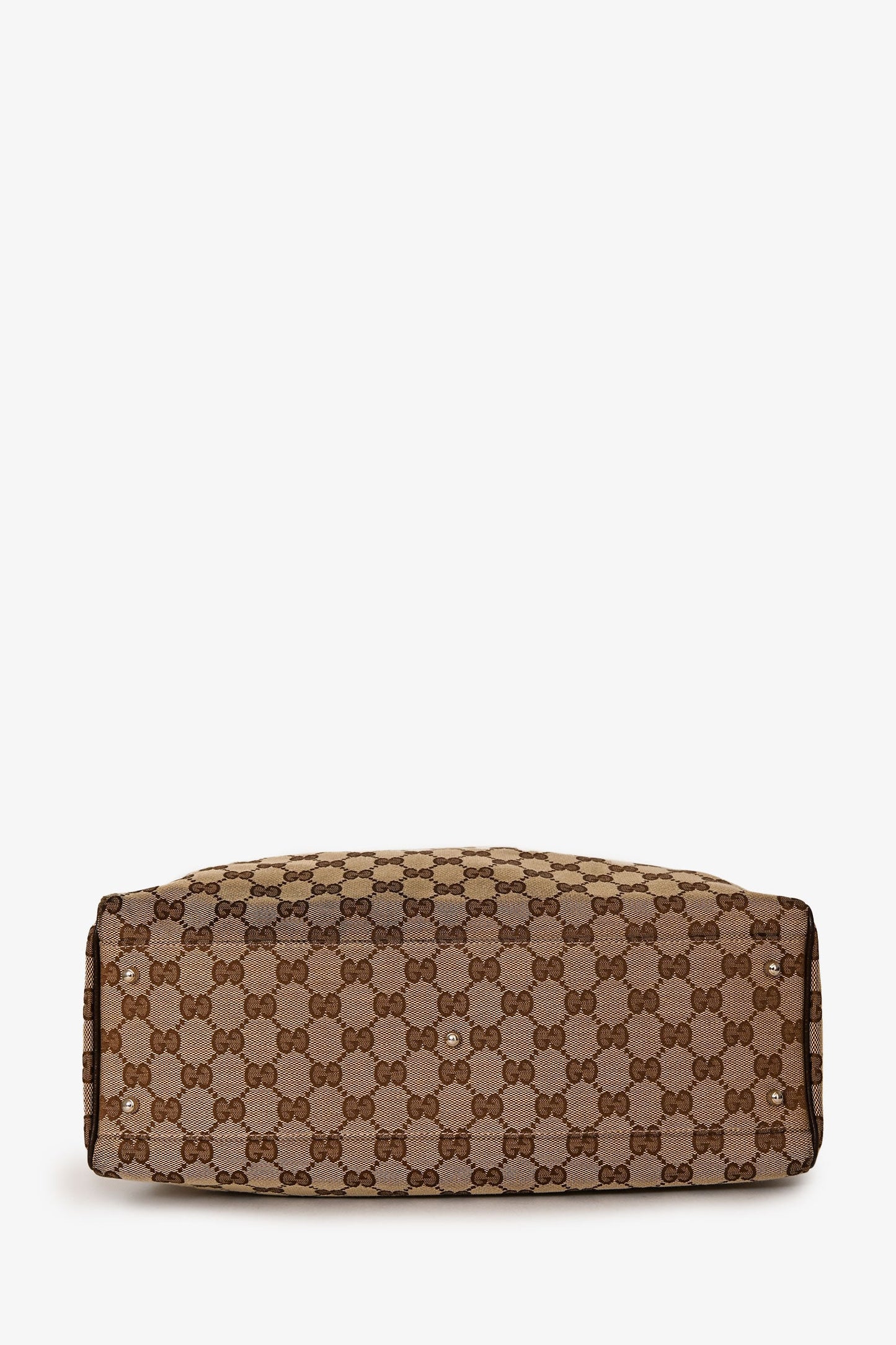 Gucci Beige GG Canvas Web Top Handle Pop Tote