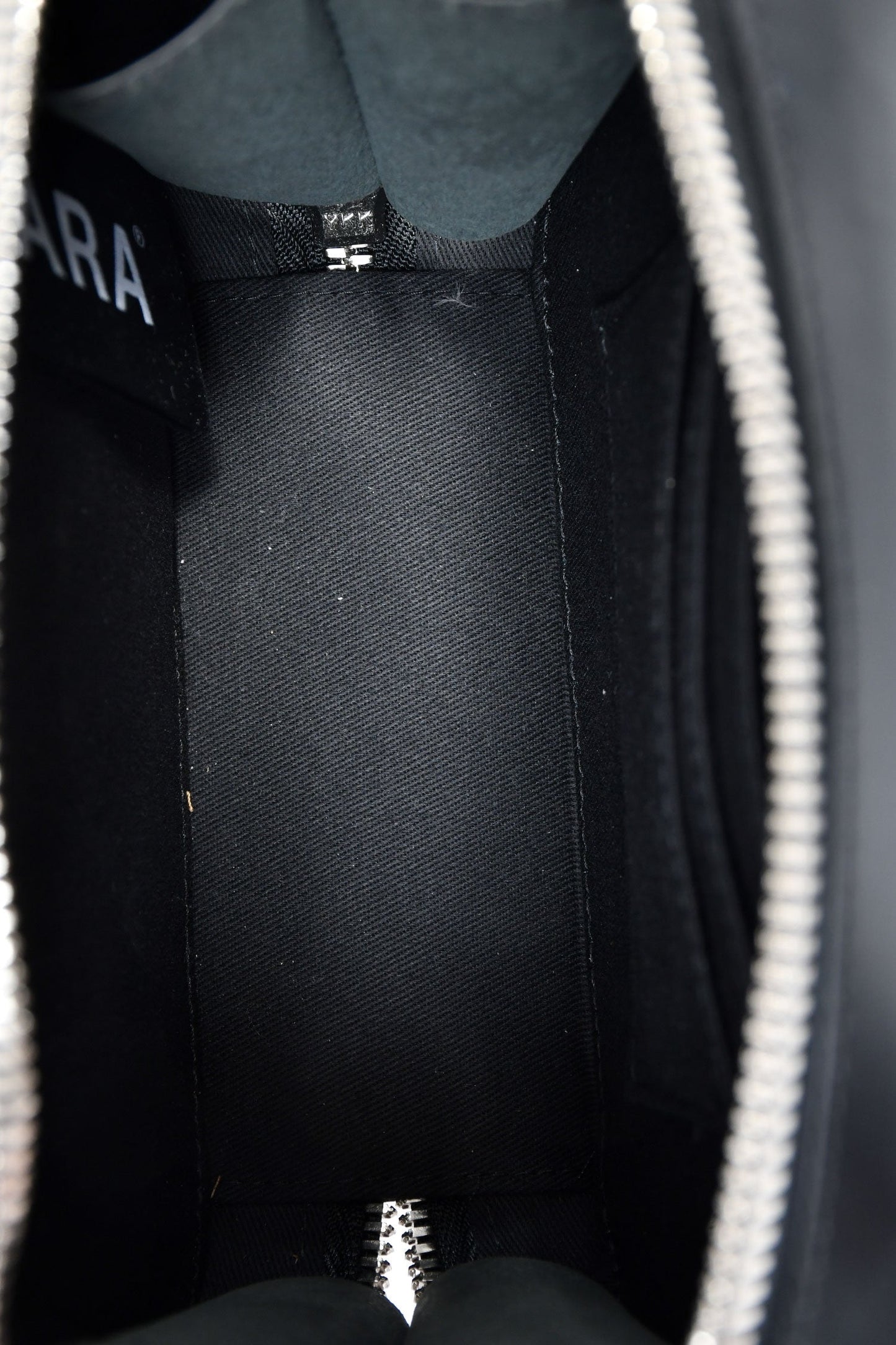 Kara Black Leather 'Cobra' Crossbody Bag With Crystal Embellished Strap
