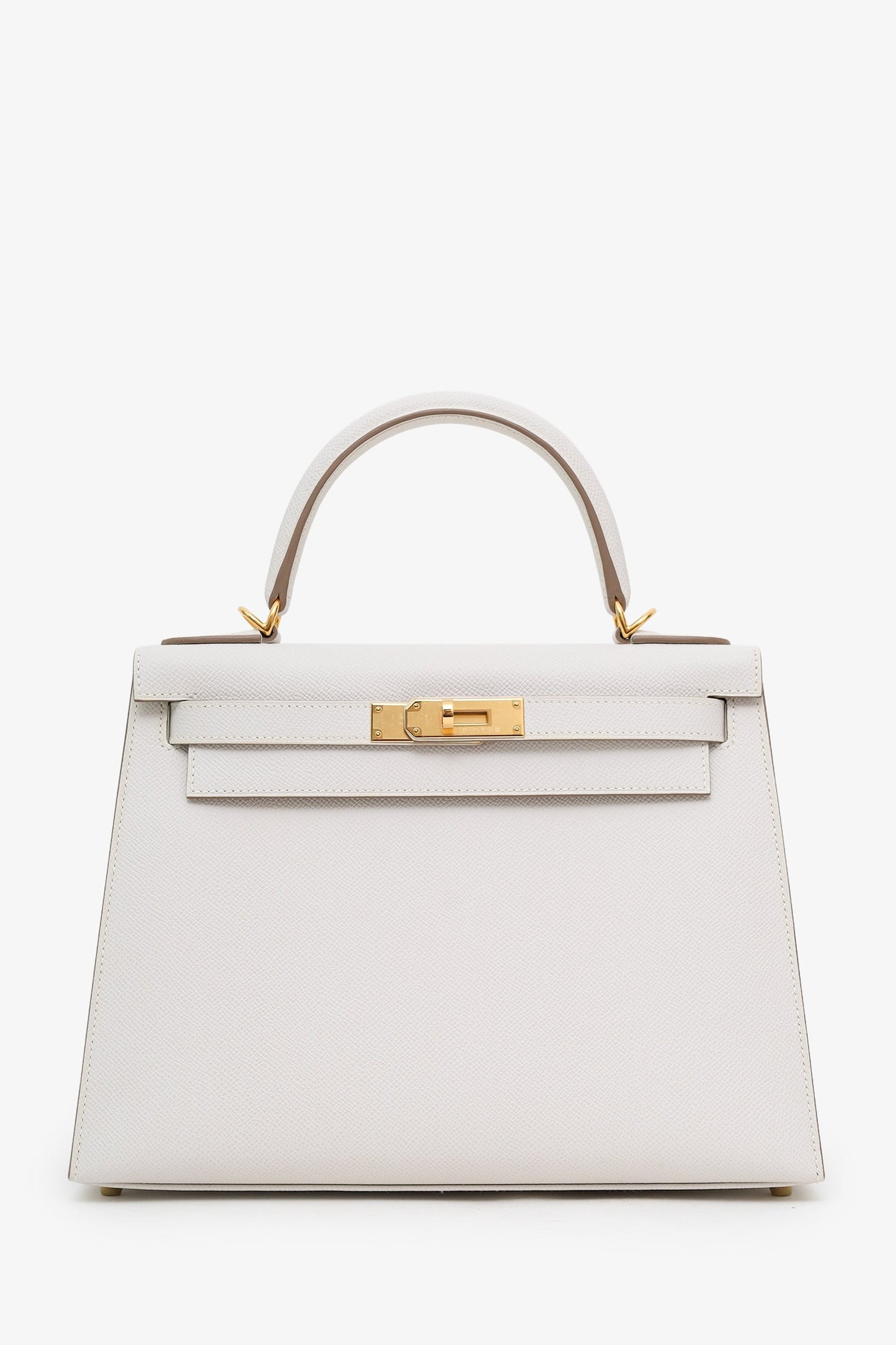 Hermès 2024 Gris Pale Epsom Leather Sellier Kelly 28 With Strap