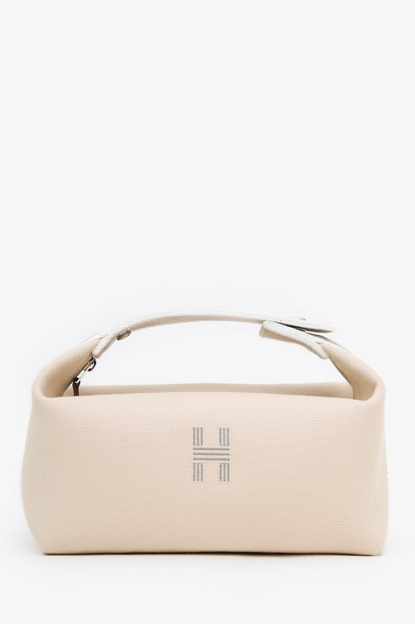 Hermès Beige Canvas Small Bride-a-Brac Case
