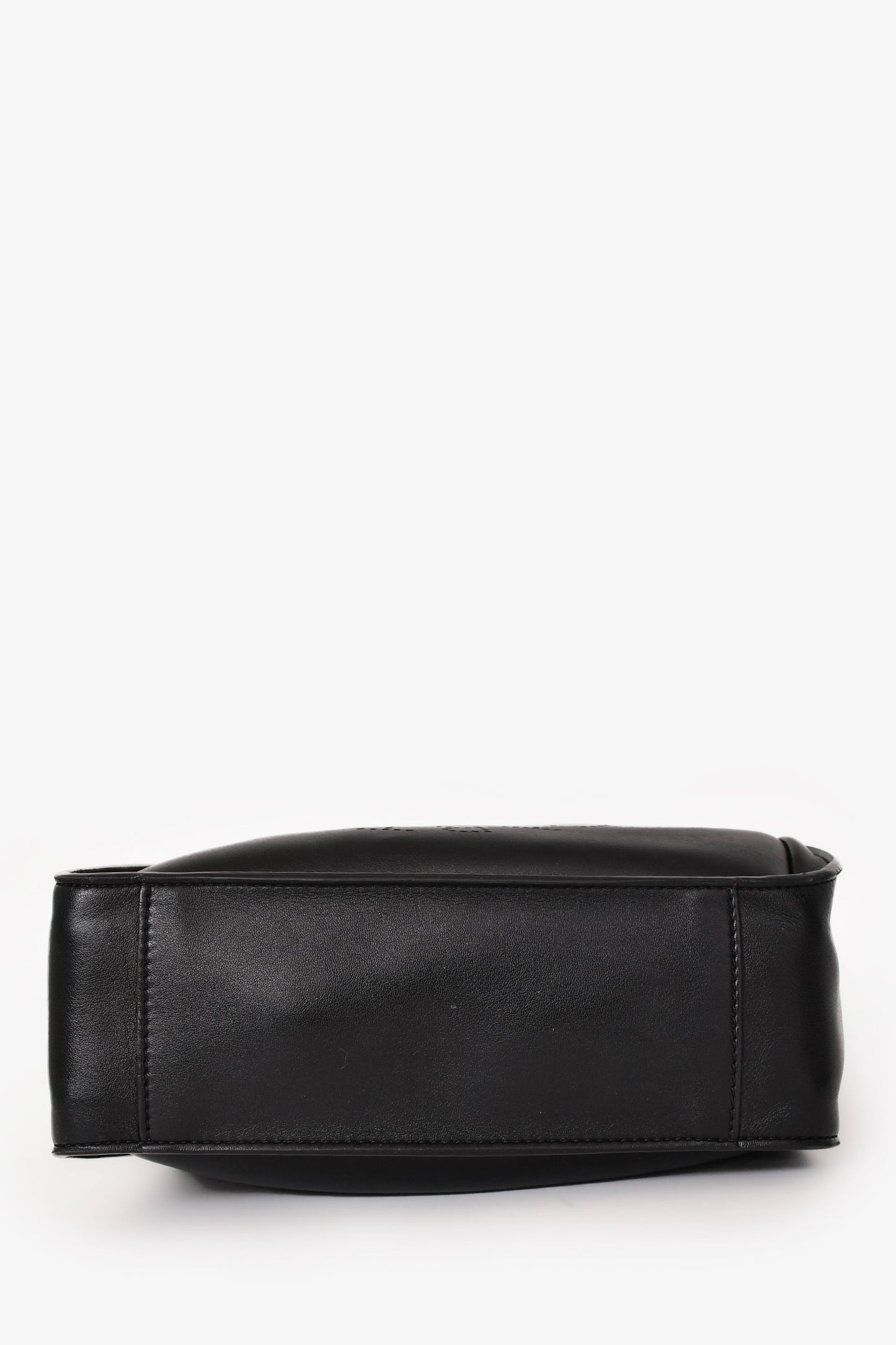 Stella McCartney Black Smooth Pleather Logo Square Crossbody Bag