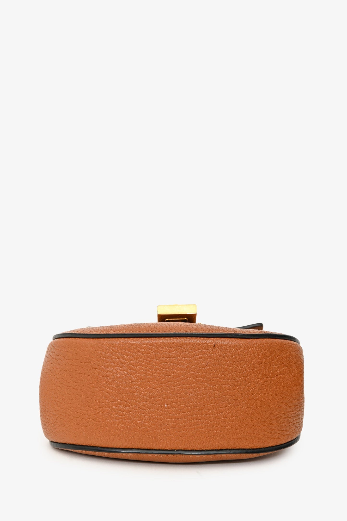 Chloe 2015 Brown Grained Leather Mini 'Drew' Crossbody Bag