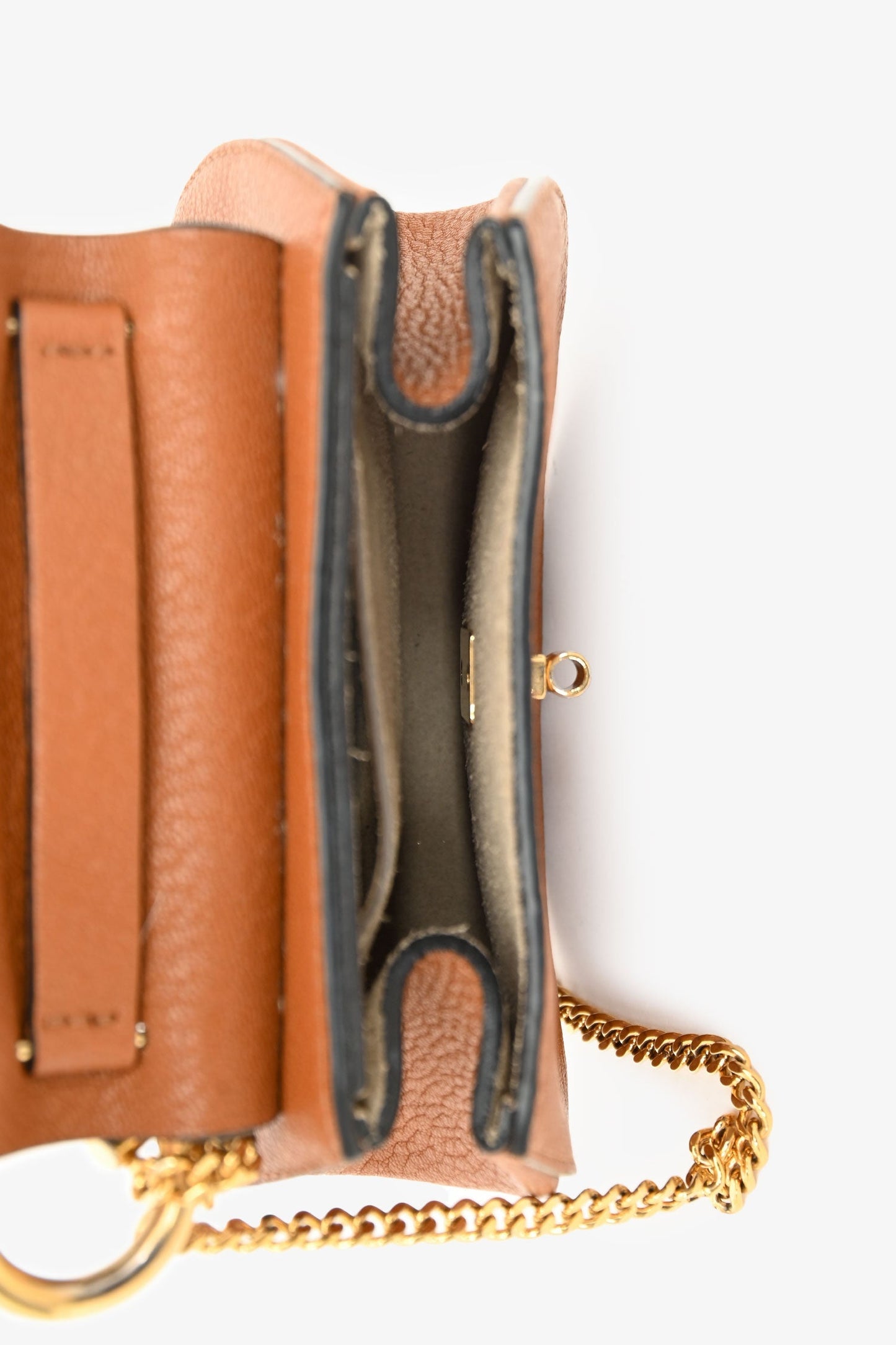 Chloe 2015 Brown Grained Leather Mini 'Drew' Crossbody Bag