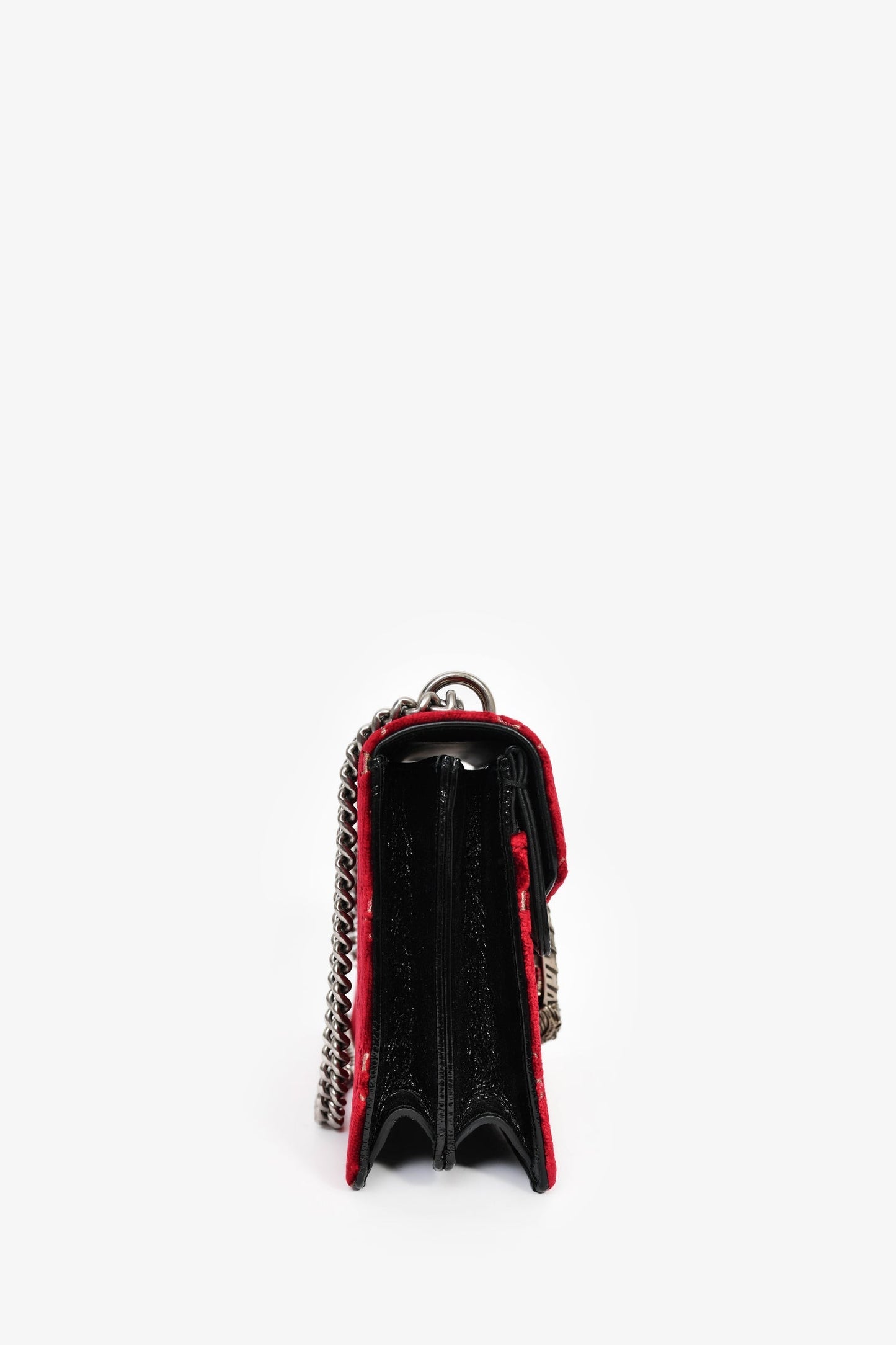 Gucci Red Velvet GG Monogram Medium 'Dionysus' Shoulder Bag