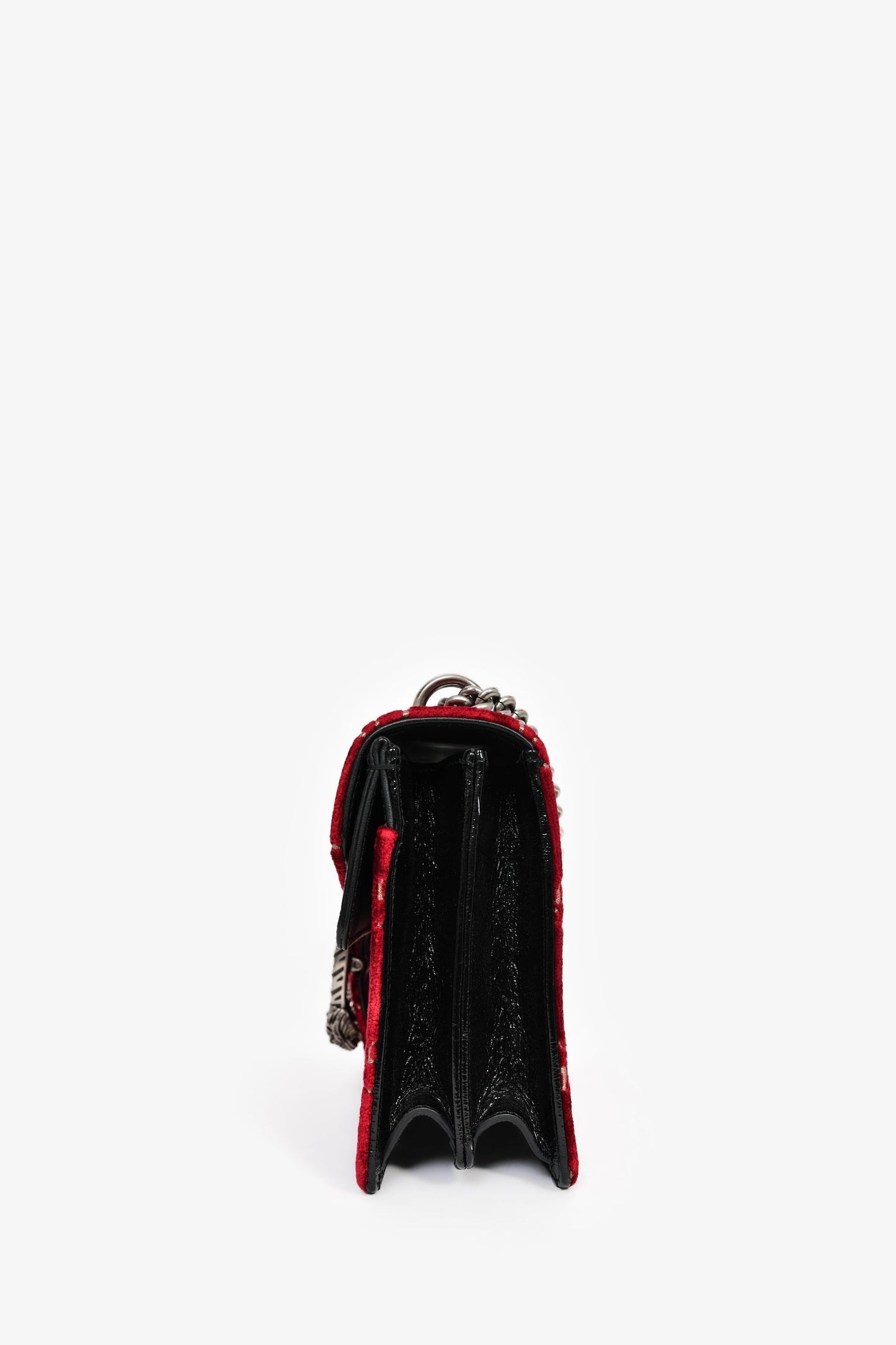 Gucci Red Velvet GG Monogram Medium 'Dionysus' Shoulder Bag