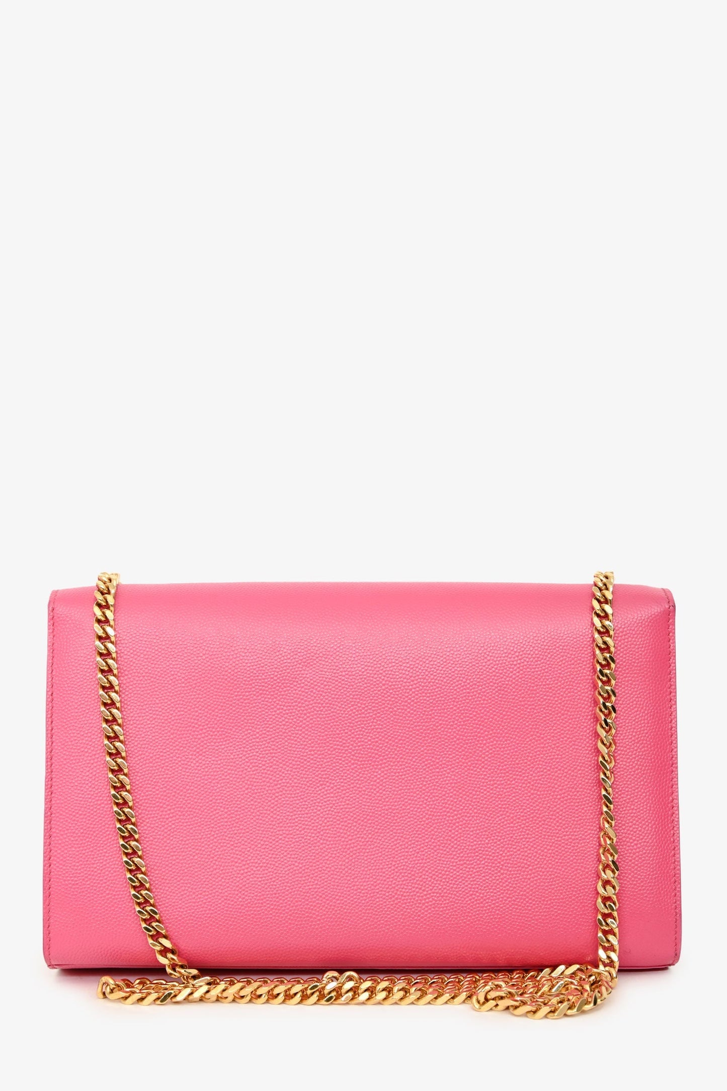 Saint Laurent Pink Leather Monogram Medium Kate Shoulder Bag
