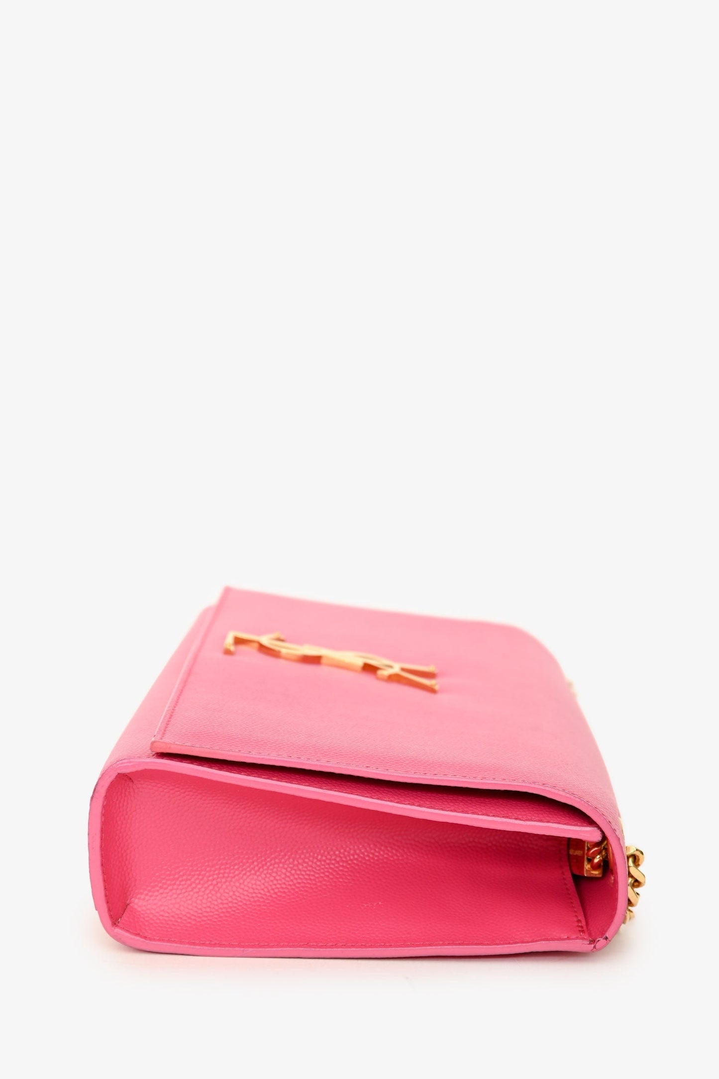 Saint Laurent Pink Leather Monogram Medium Kate Shoulder Bag