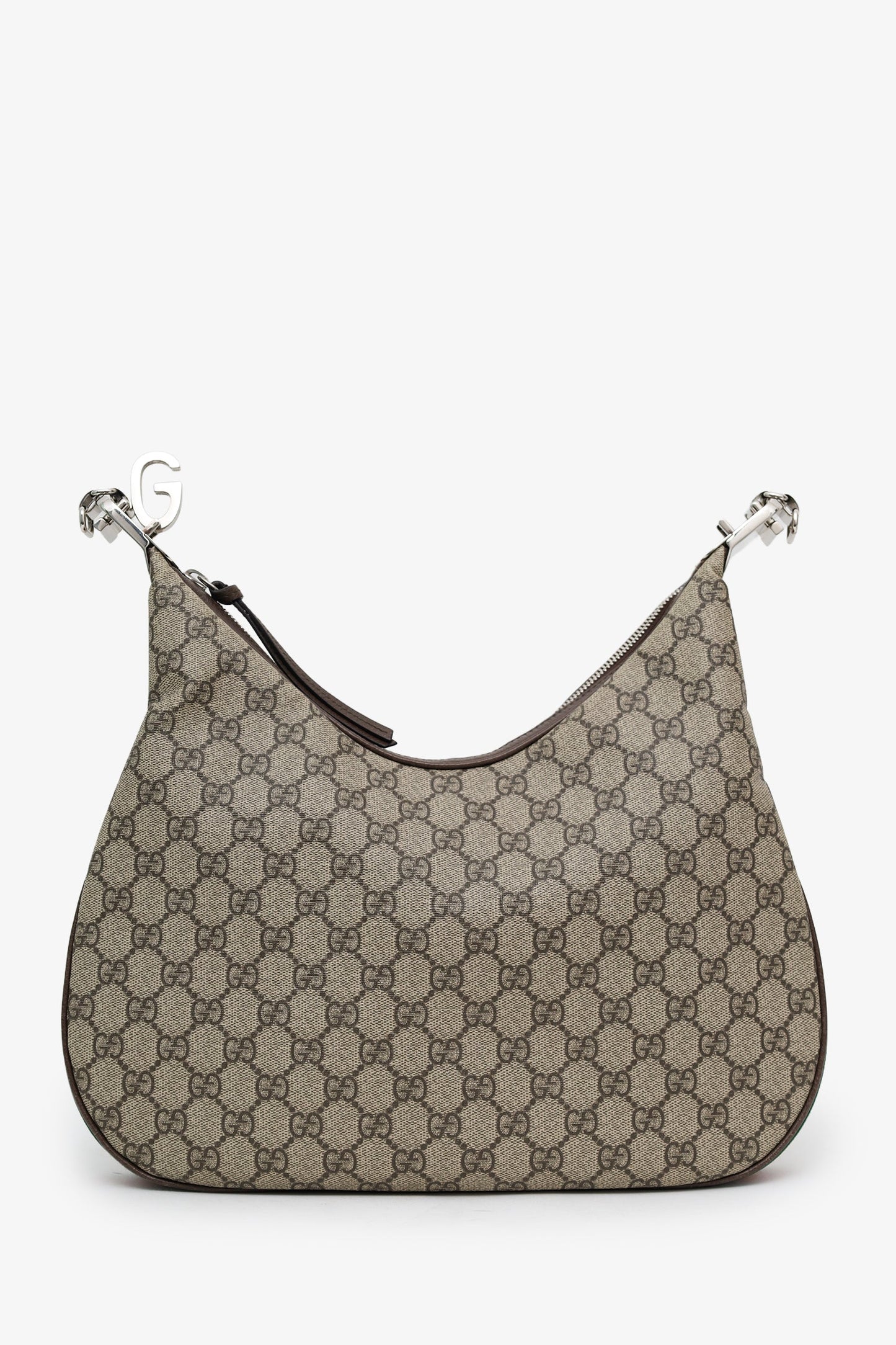 Gucci GG Canvas Supreme 'Attache' Medium Shoulder Bag With Two Straps