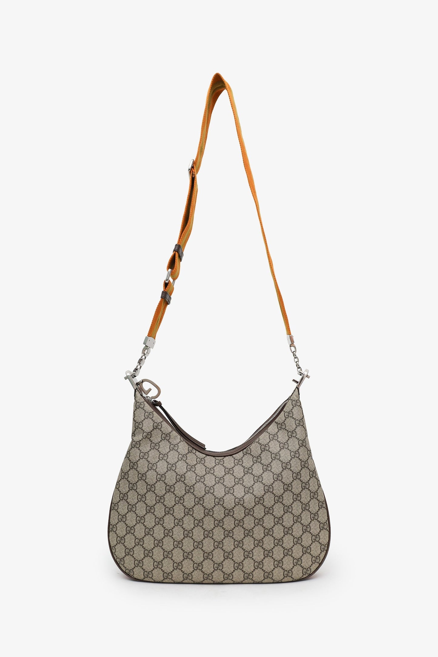 Gucci GG Canvas Supreme 'Attache' Medium Shoulder Bag With Two Straps