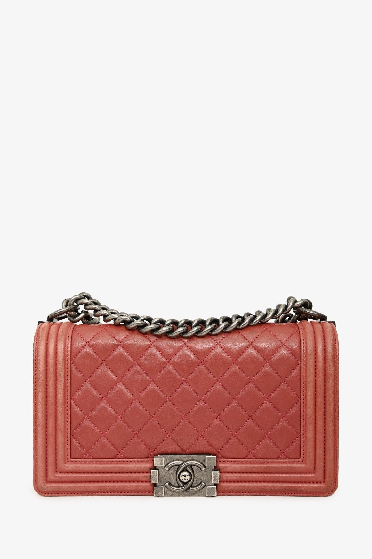 Chanel™ 2012 Peach Lambskin Medium Boy Bag