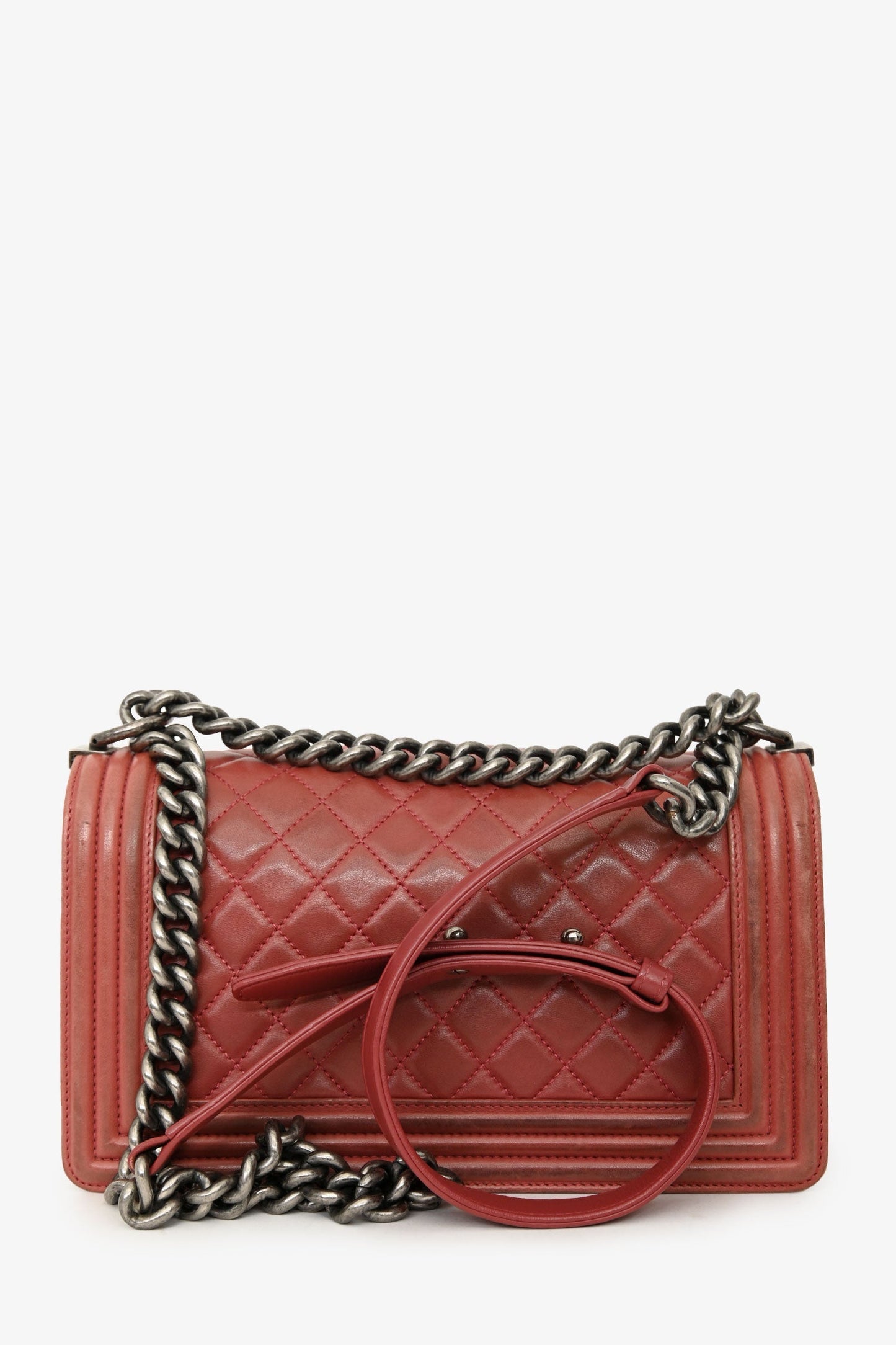 Chanel™ 2012 Peach Lambskin Medium Boy Bag