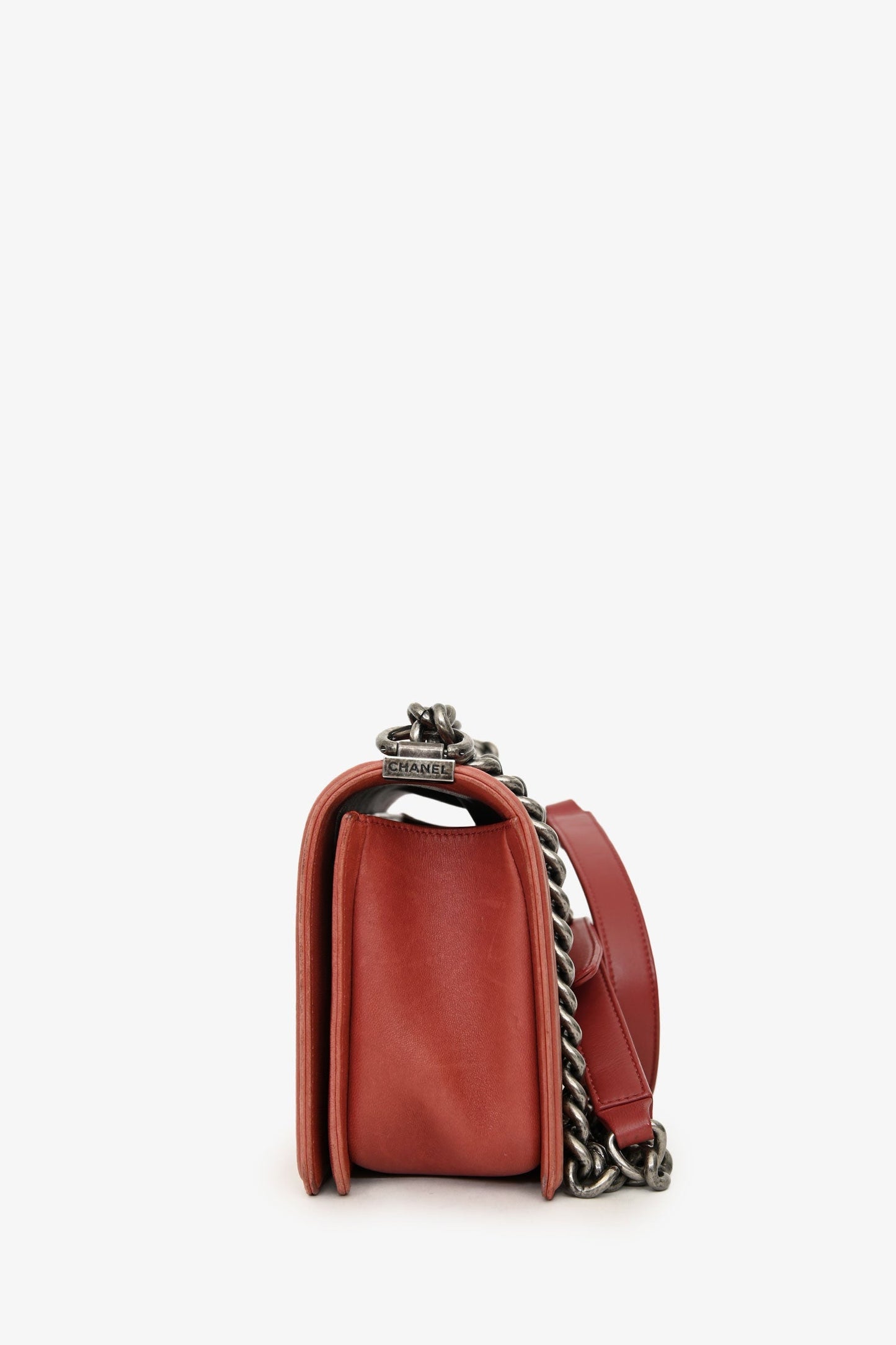 Chanel™ 2012 Peach Lambskin Medium Boy Bag