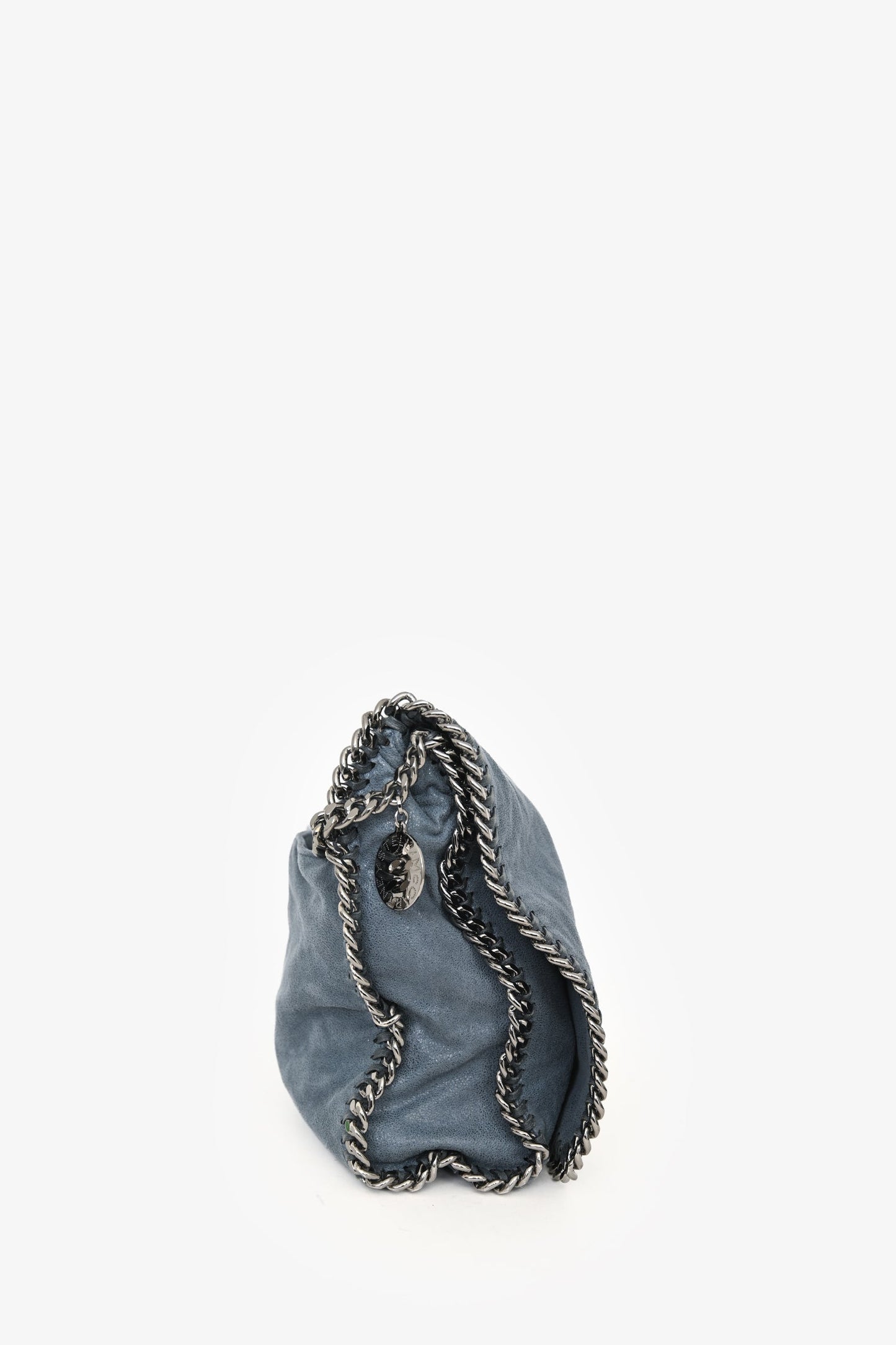 Stella McCartney Blue Falabella Fold Over Shoulder Bag