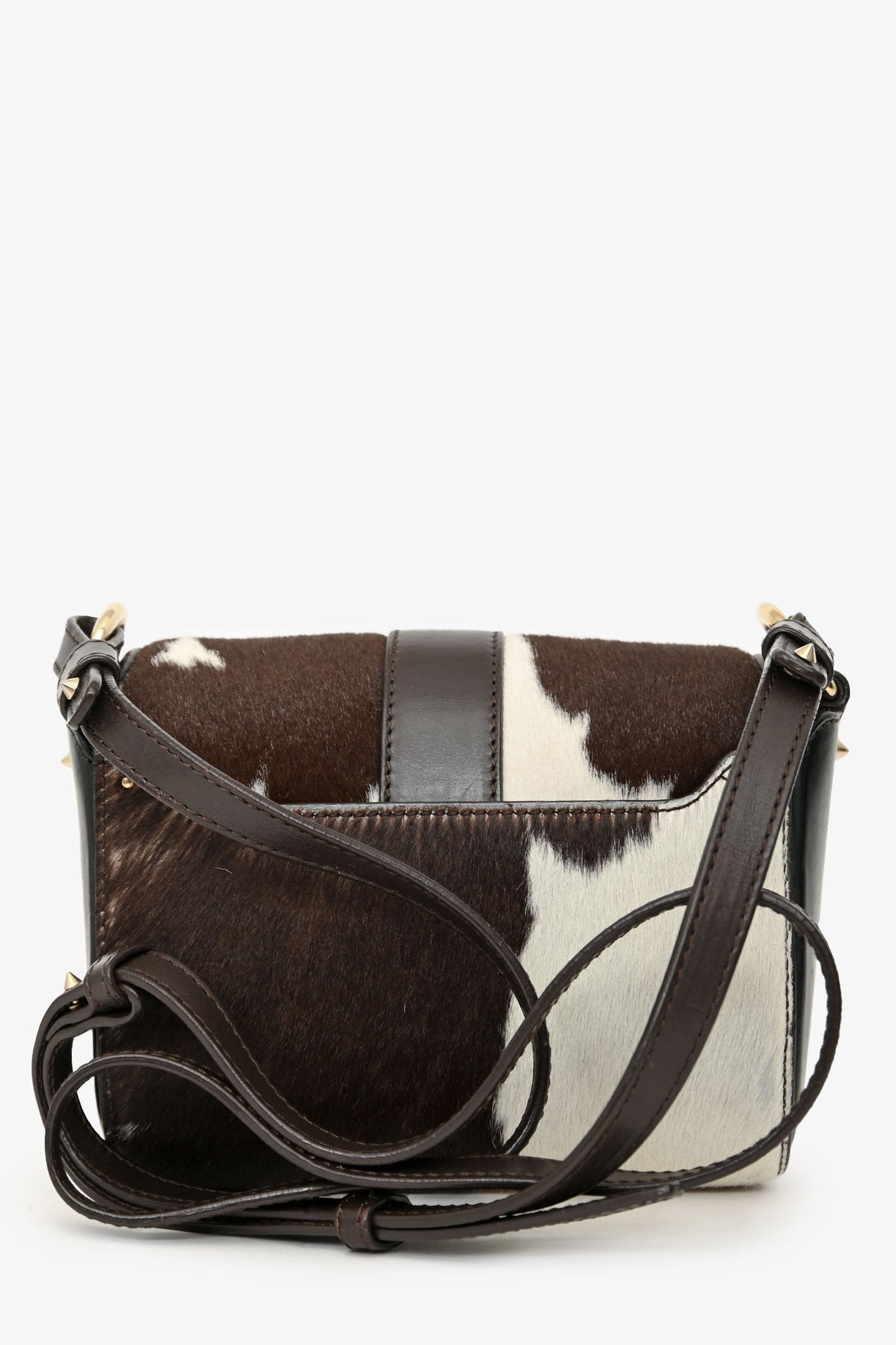 Givenchy White/Brown Pony Hair Obsedia Small Crossbody Bag