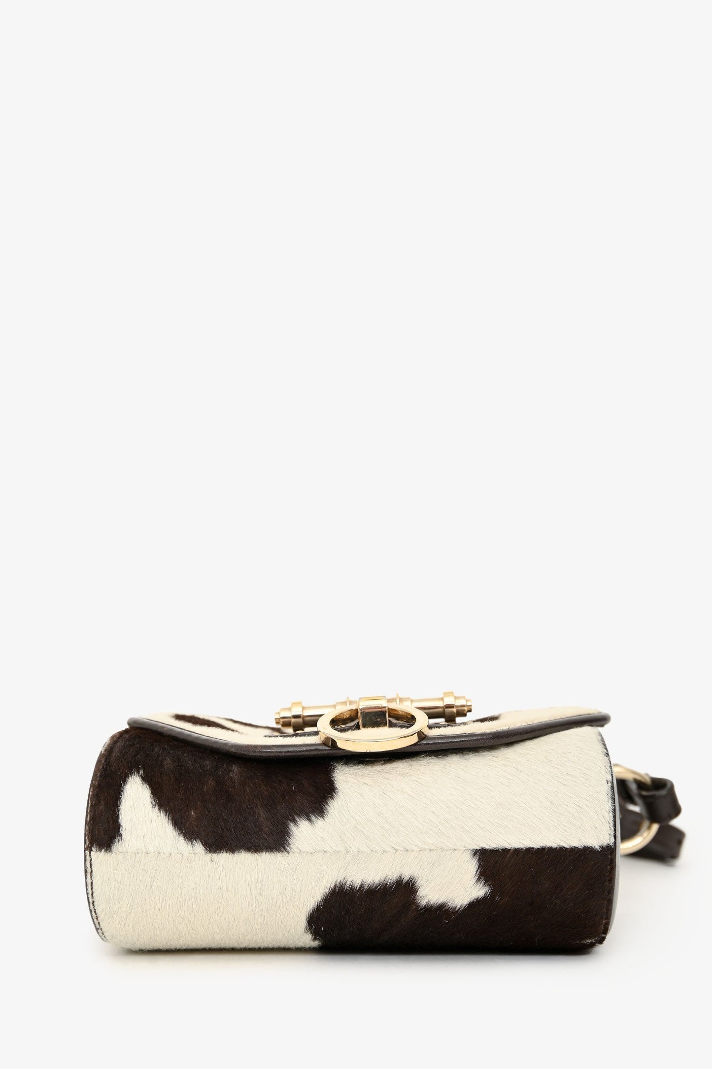 Givenchy White/Brown Pony Hair Obsedia Small Crossbody Bag