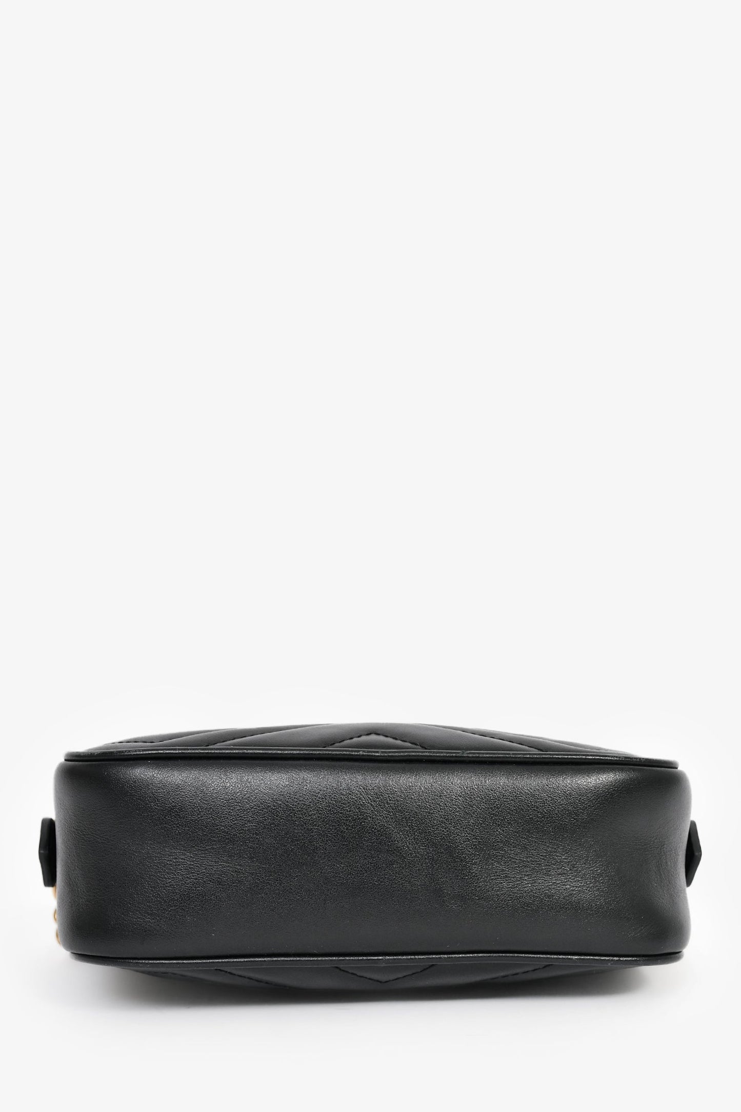 Gucci Black Leather GG Marmont Mini Camera Bag