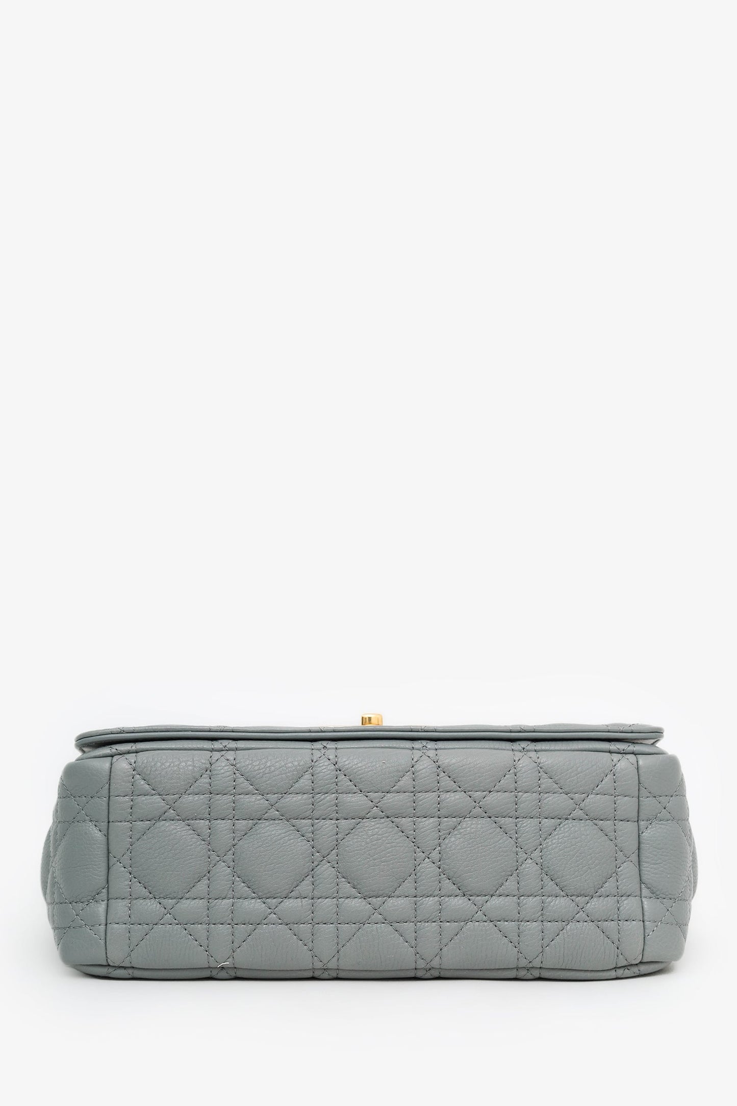 Christian Dior 2021 Blue Cannage Leather Medium Caro Shoulder Bag