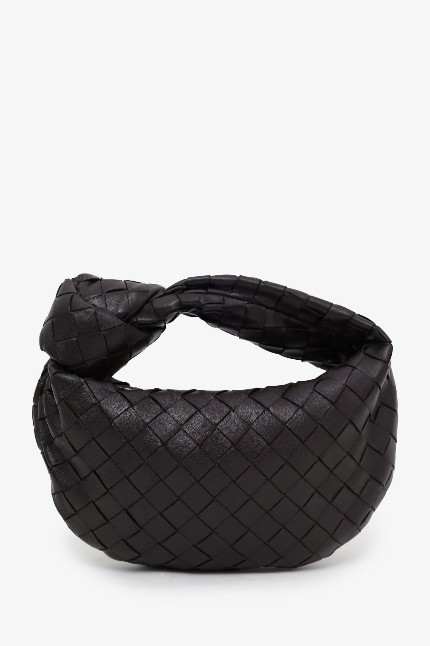 Bottega Veneta Dark Brown Intrecciato Lambskin Mini Jodie Bag