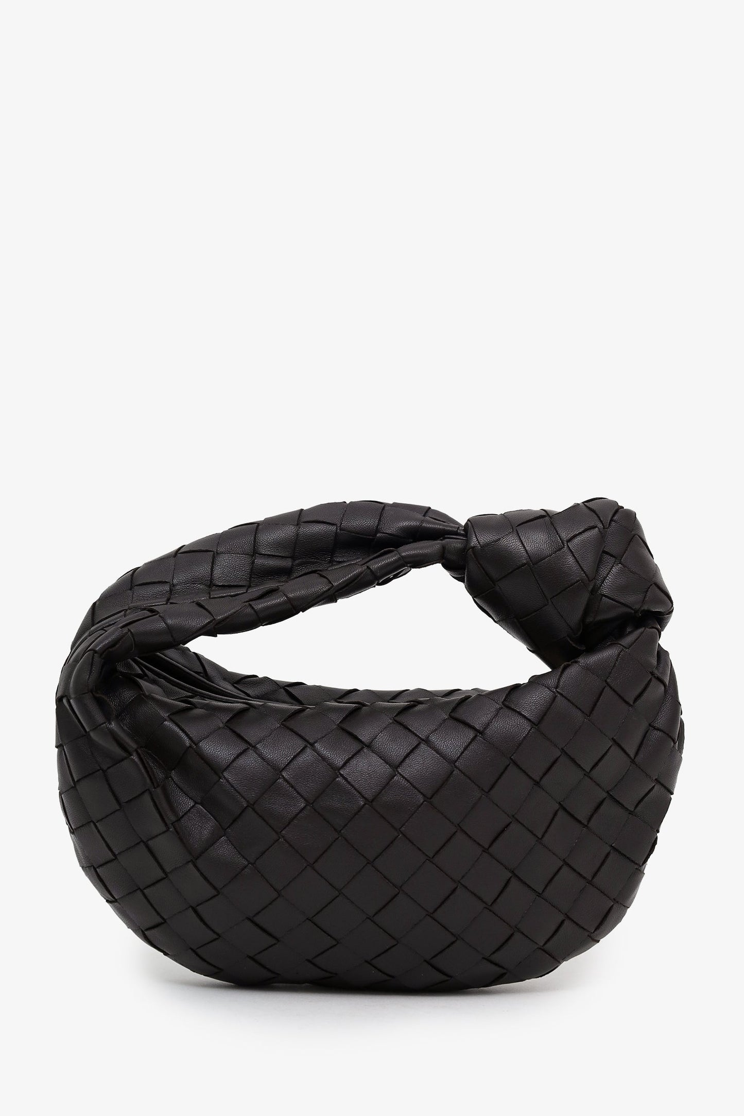 Bottega Veneta Dark Brown Intrecciato Lambskin Mini Jodie Bag