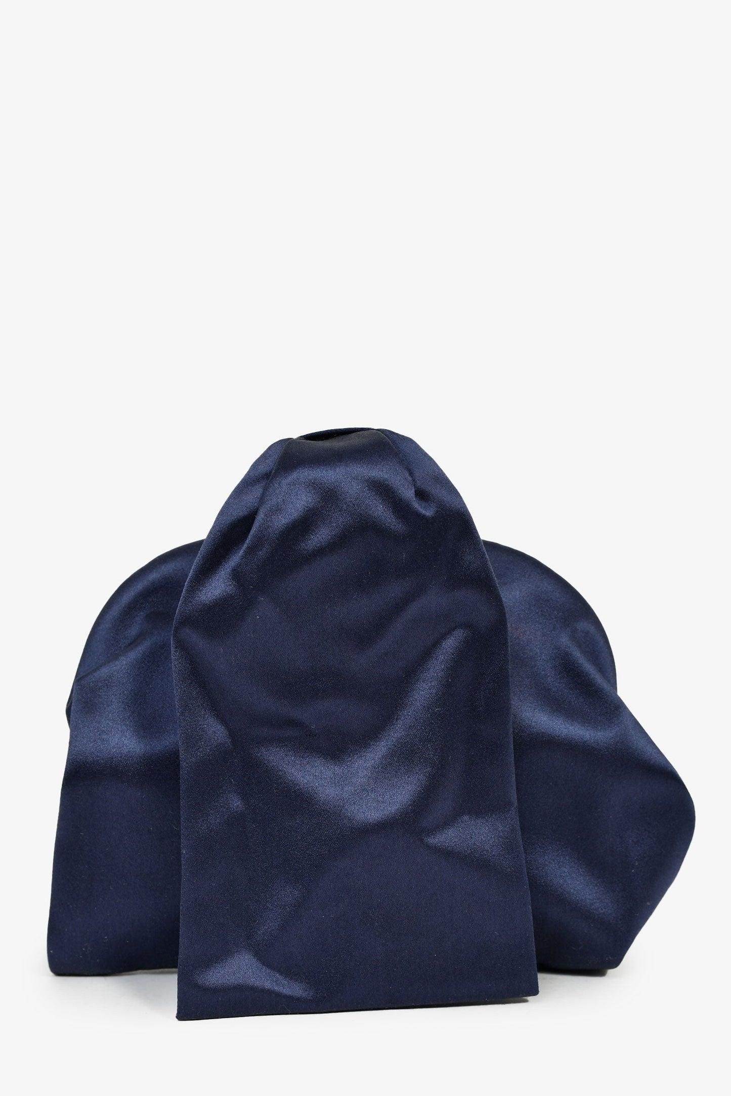 Roger Vivier Navy Blue Satin Top Handle Bag