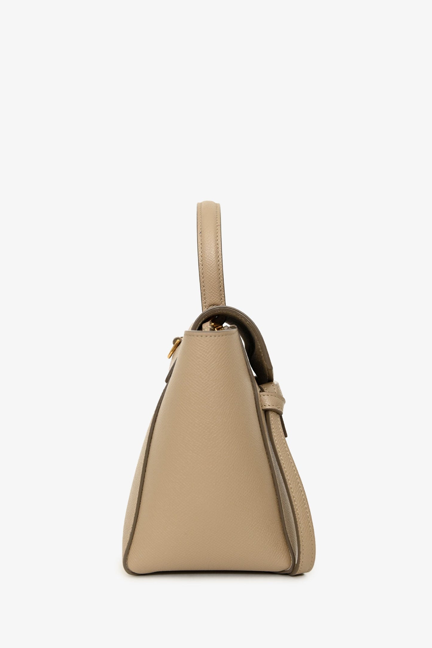 Celine 2022 Beige Grained Calfskin Nano Belt Bag