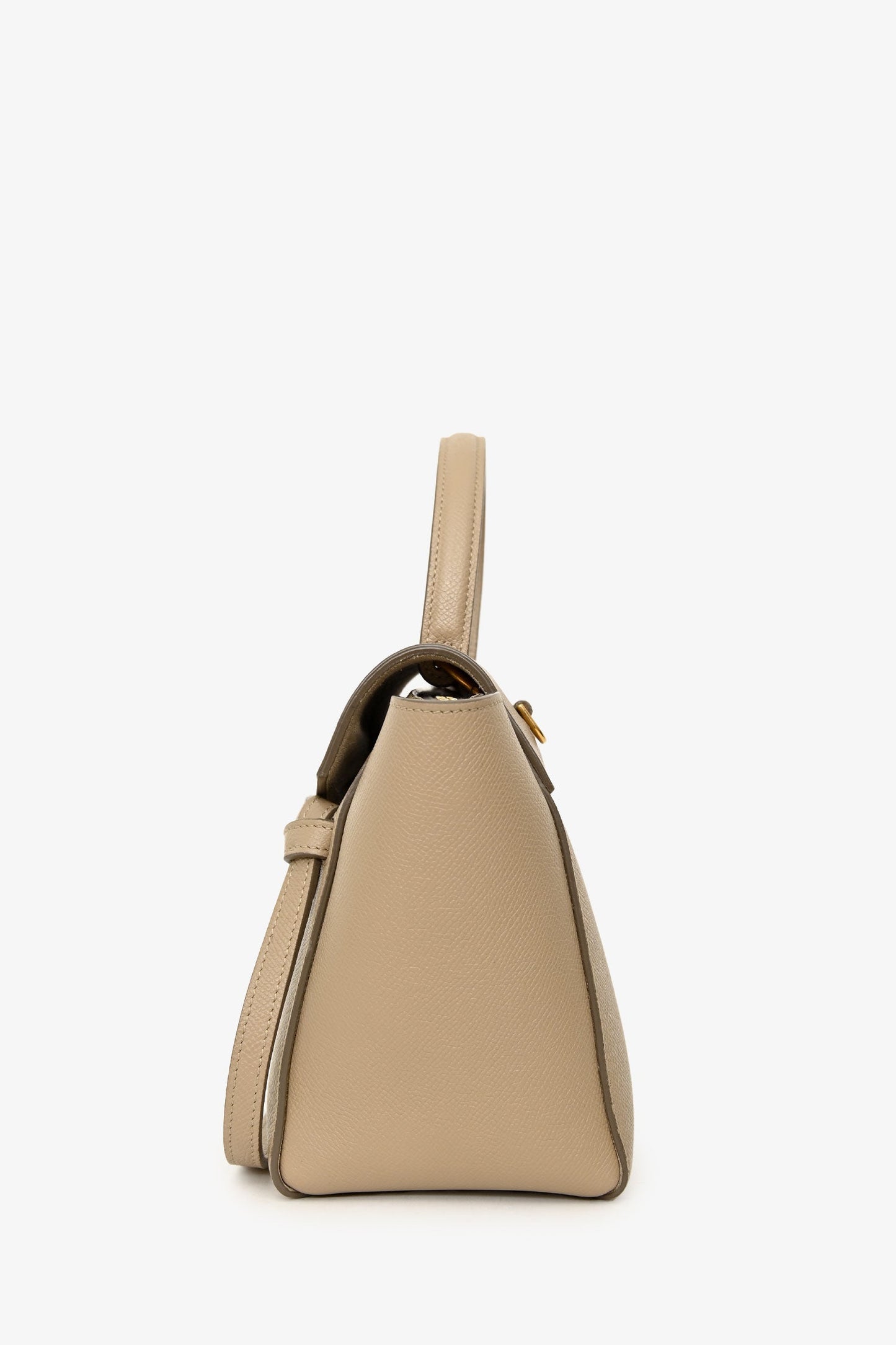 Celine 2022 Beige Grained Calfskin Nano Belt Bag