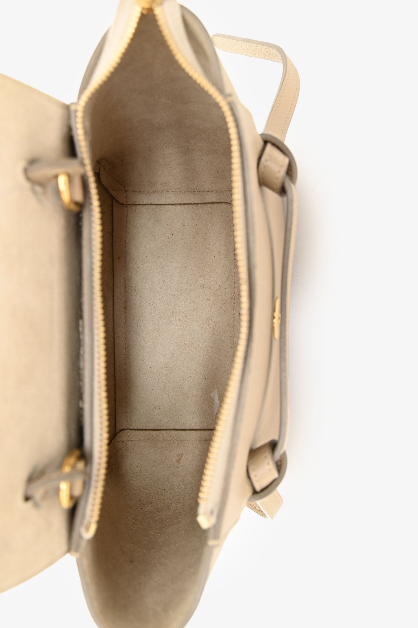 Celine 2022 Beige Grained Calfskin Nano Belt Bag