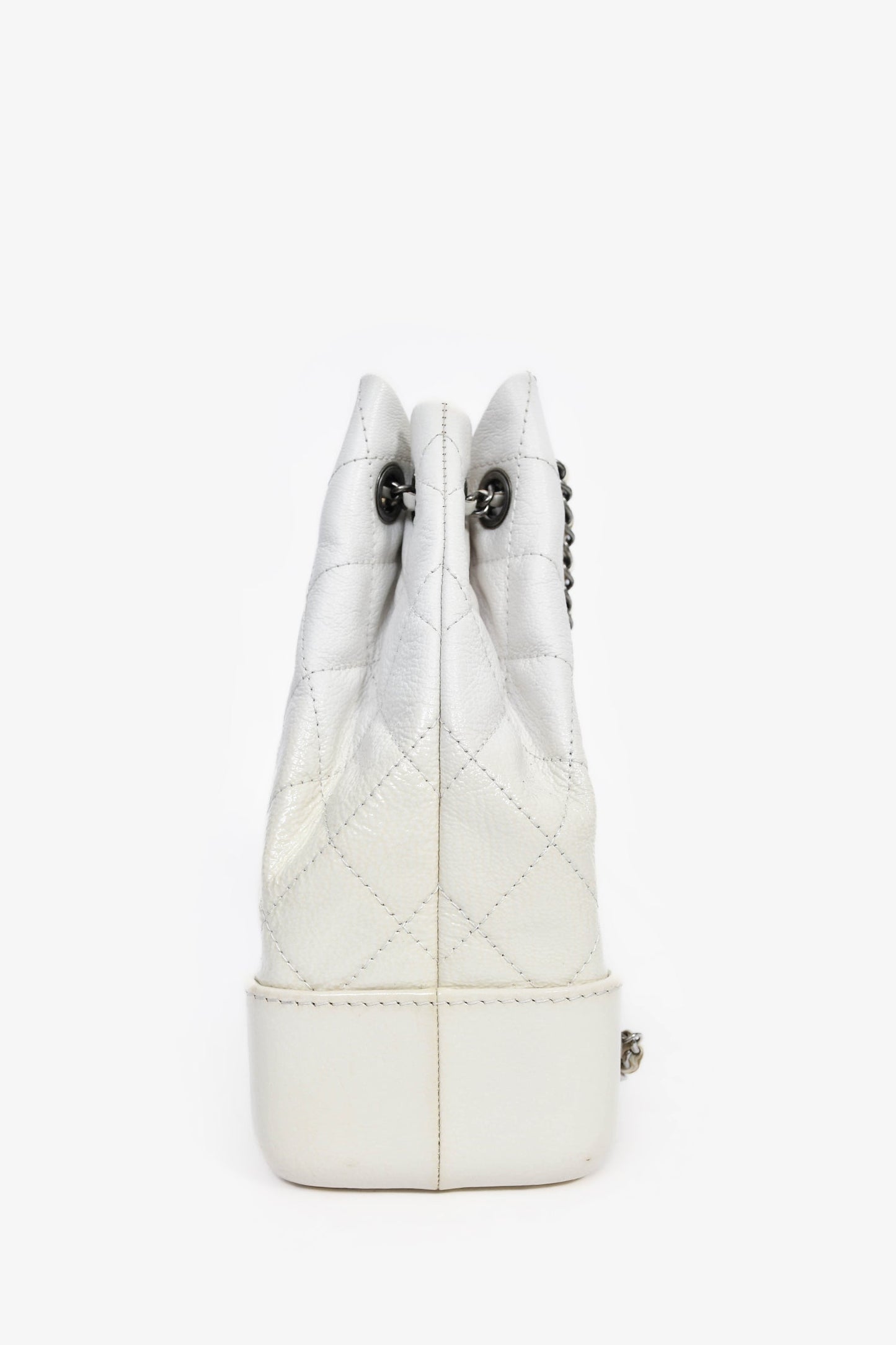 Chanel™ 2017/18 White Leather/Patent Small Gabrielle Backpack