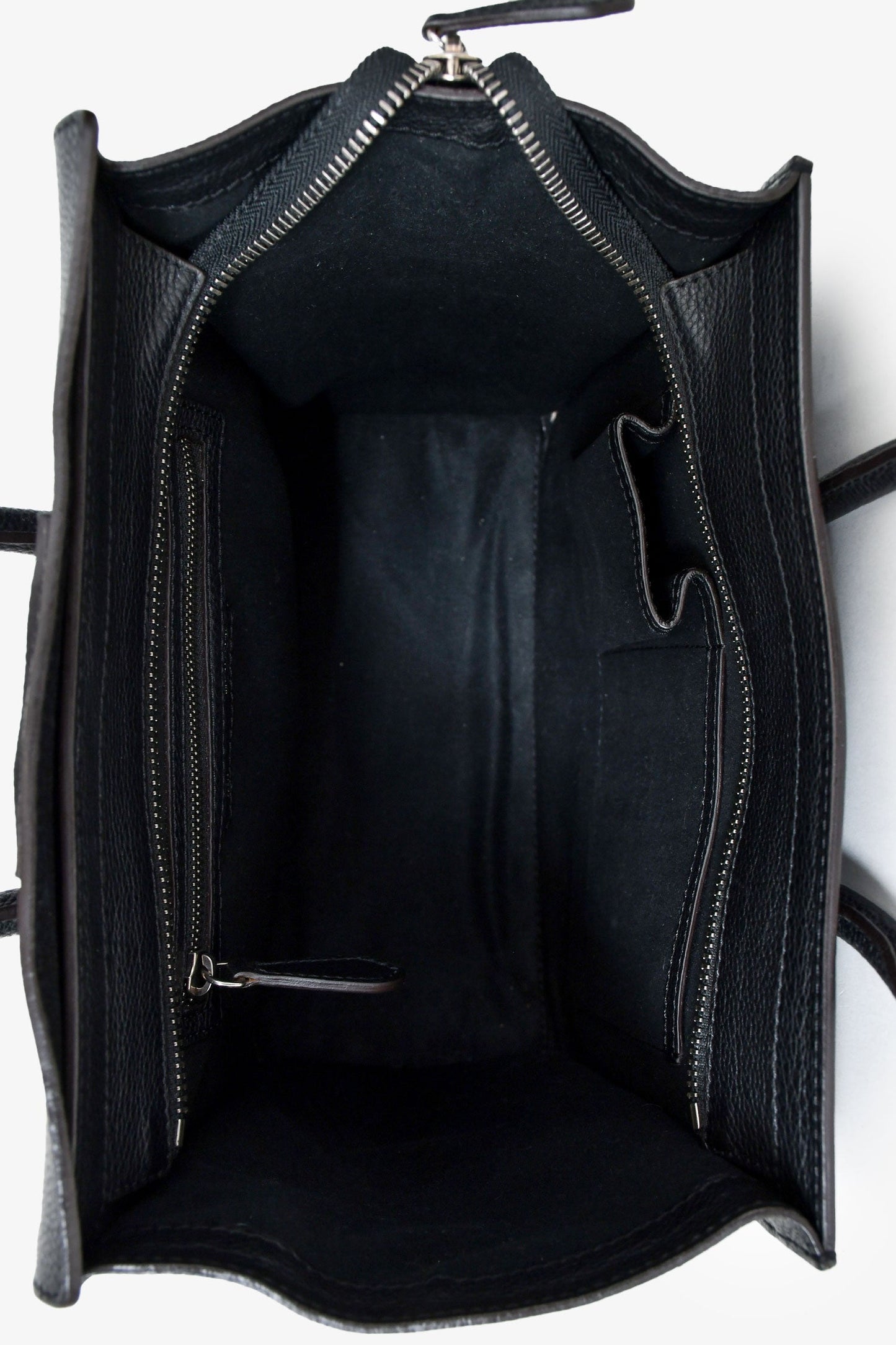 Celine 2012 Black Leather Micro Luggage Bag
