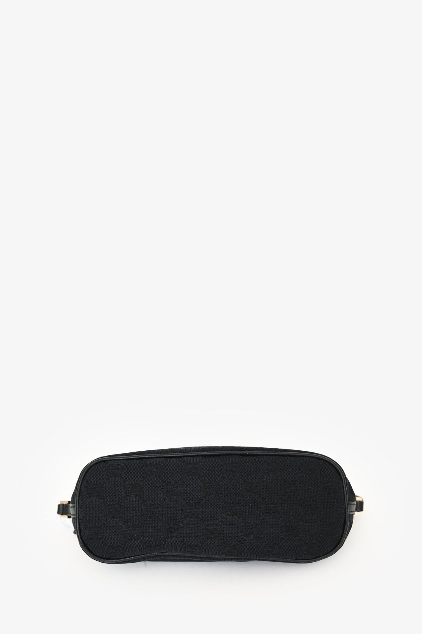 Gucci 2000 Vintage Black GG Canvas Boat Pochette Shoulder Bag