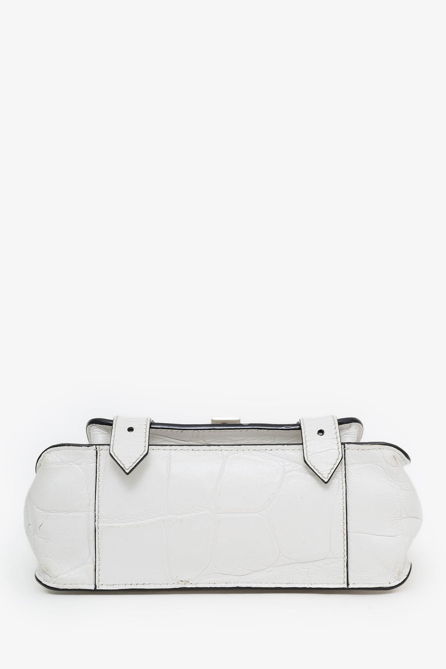 Proenza Schouler White Leather Top Handle Bag With Strap