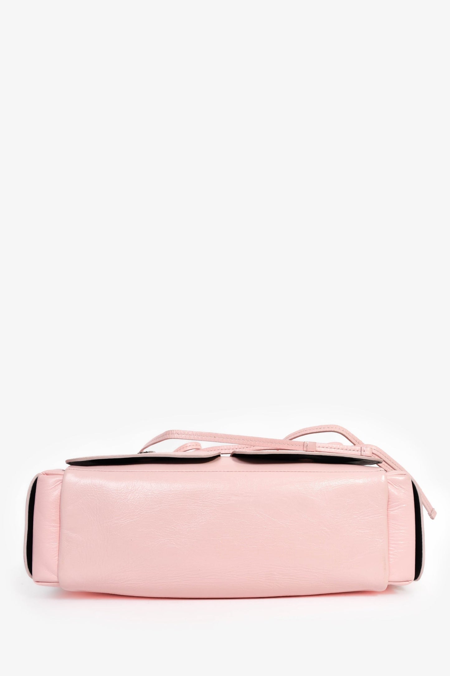 Acne Studios Pink Leather 'Multipocket Lux' Bow Detail Shoulder Bag