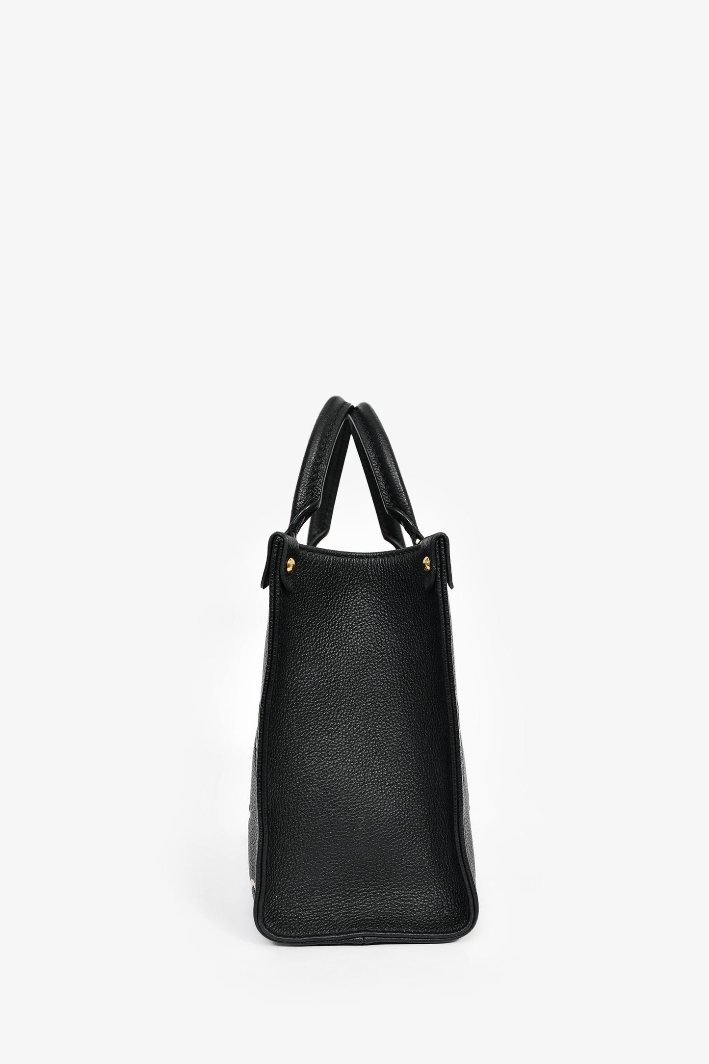 Louis Vuitton Black/Cream Monogram Bicolor Empreinte Leather 'On The Go' PM Bag With Strap