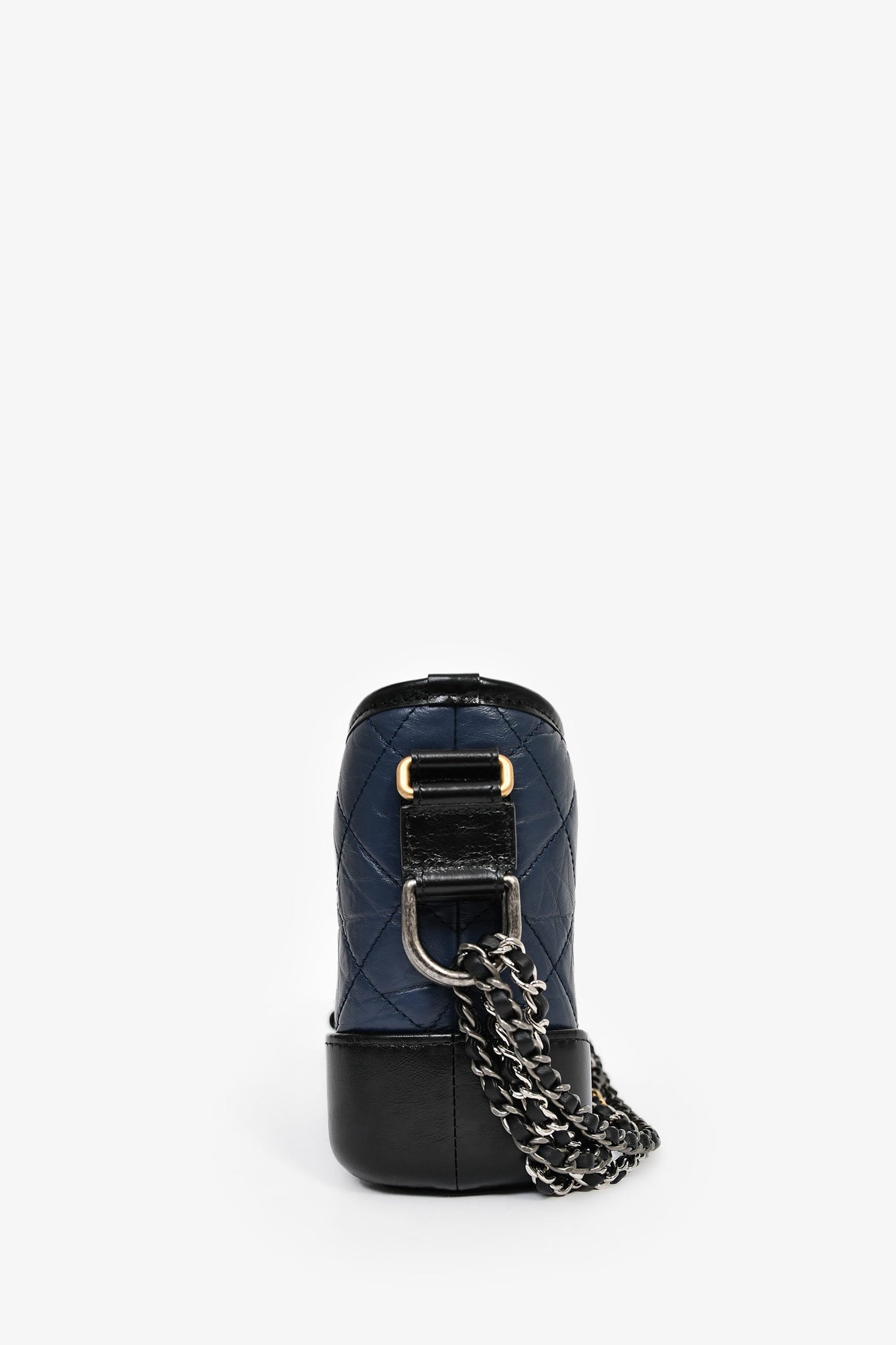 Chanel™ 2018/19 Navy Blue/Black Quilted Lambskin Small Gabrielle Bag