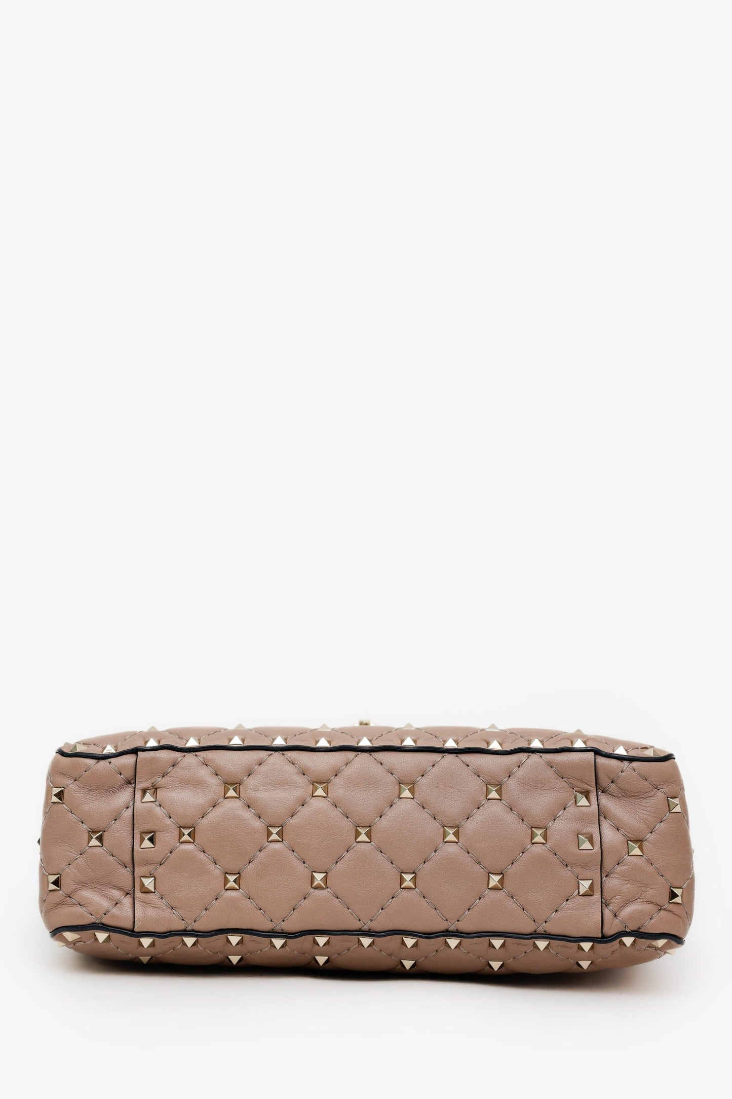 Valentino Garavani Blush Lambskin Medium Rockstud Spike Shoulder Bag