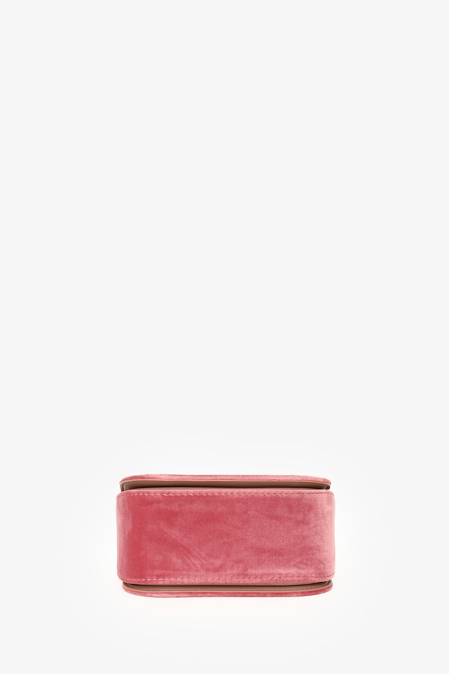 Stella McCartney Pink Vegan Suede Leather Chain Detail Crossbody