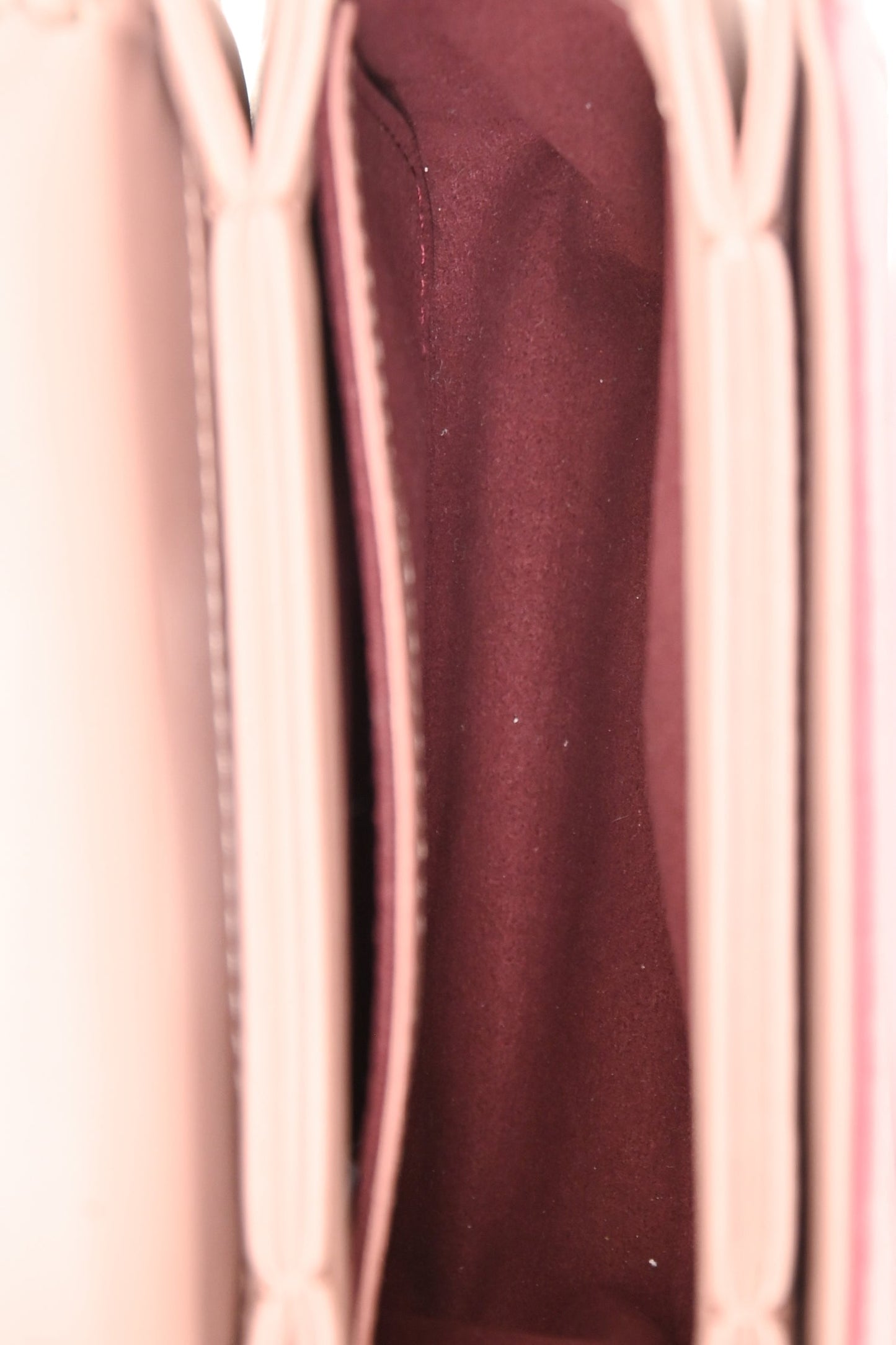 Stella McCartney Pink Vegan Suede Leather Chain Detail Crossbody