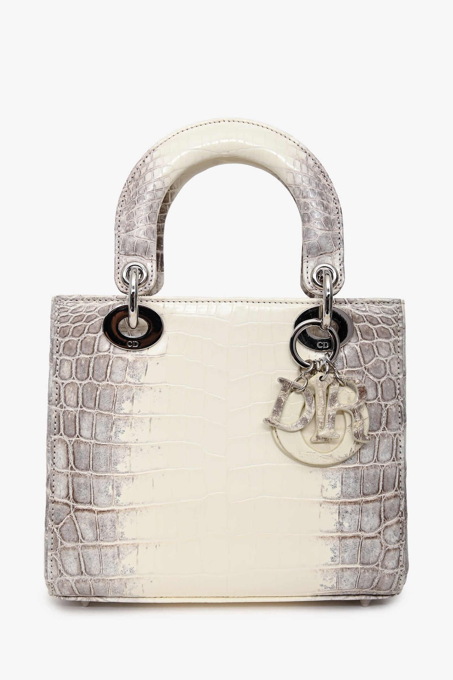 Christian Dior 2021 Niloticus Himalayan Crocodile Leather Small Lady Dior Top Handle