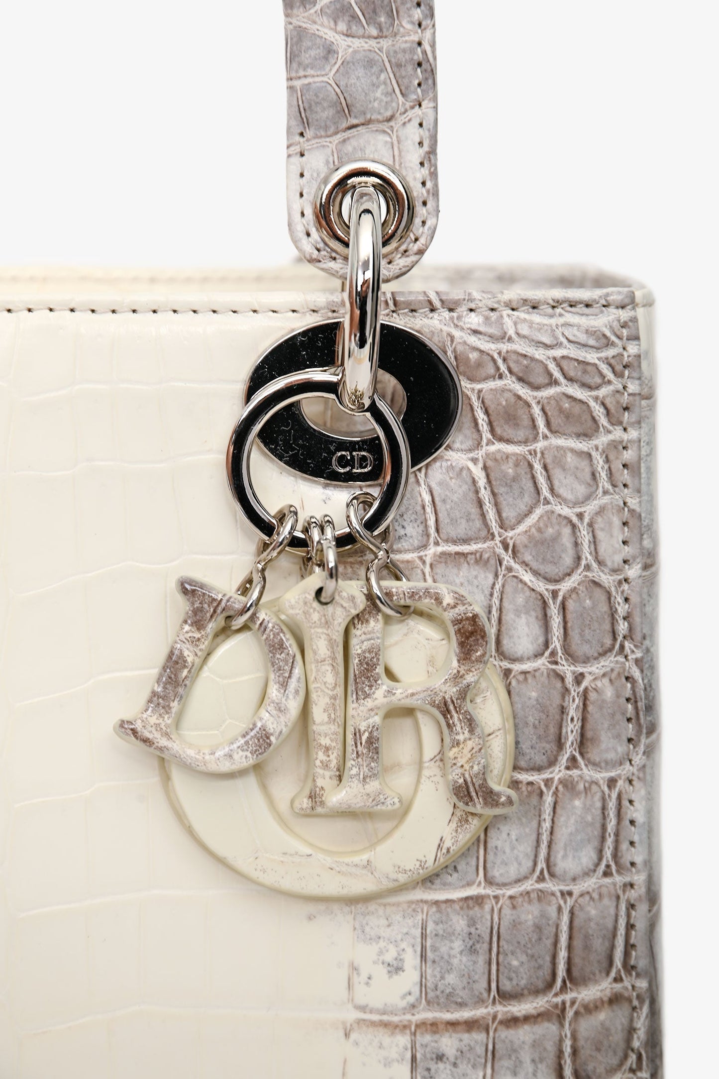 Christian Dior 2021 Niloticus Himalayan Crocodile Leather Small Lady Dior Top Handle