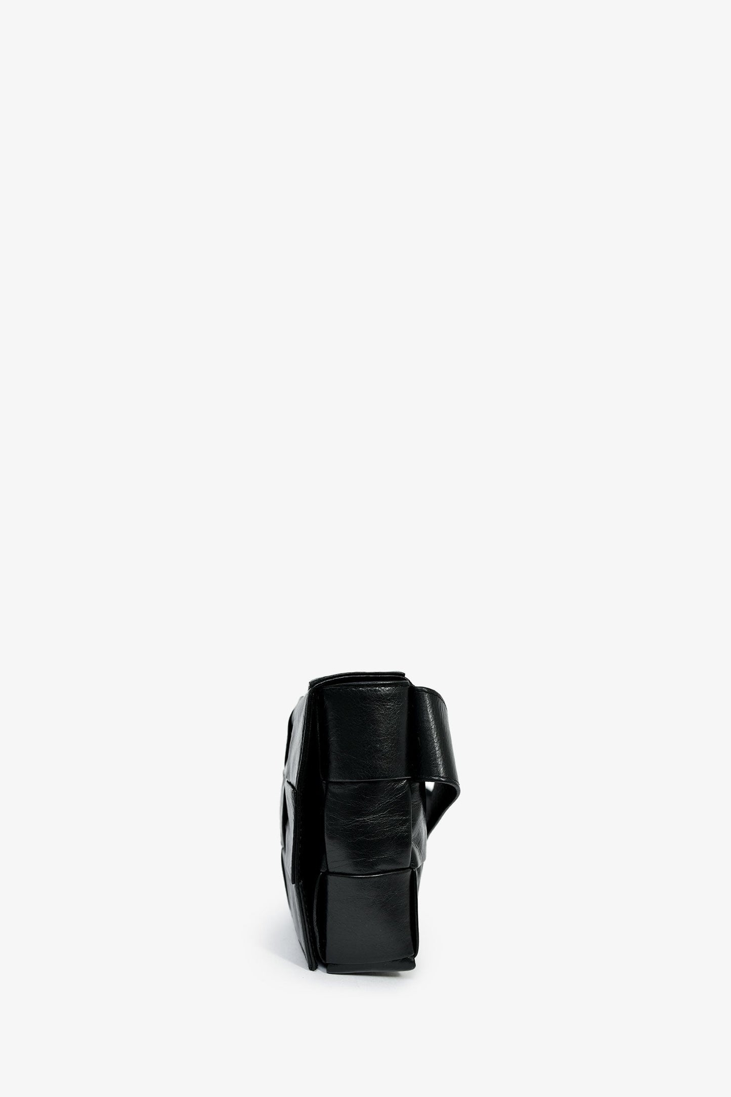 Bottega Veneta Black Leather Intrecciato 'The Stretch Cassette' Belt Bag With Zip Pouch